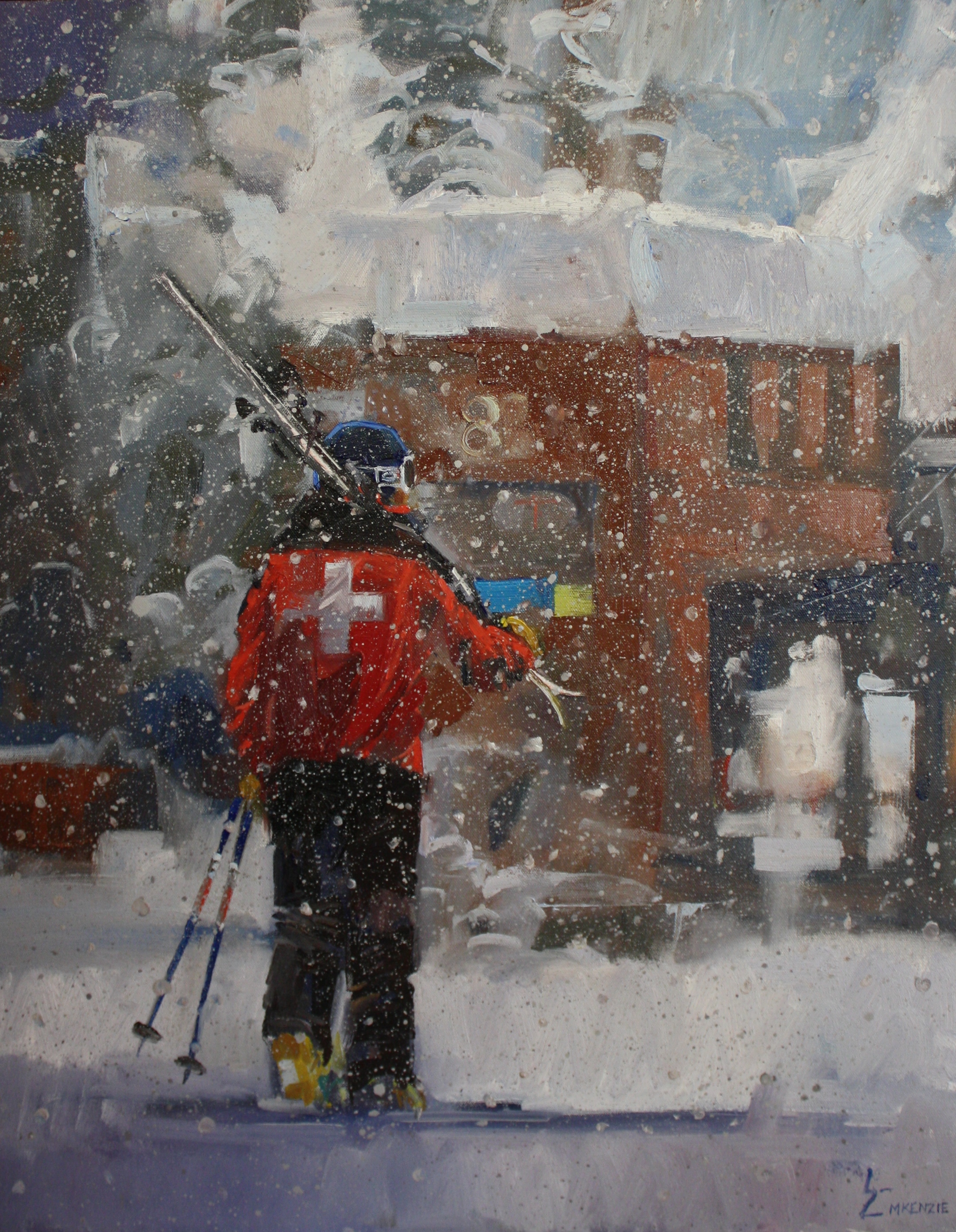  "Heavy Snow" 16x20, $1800. 