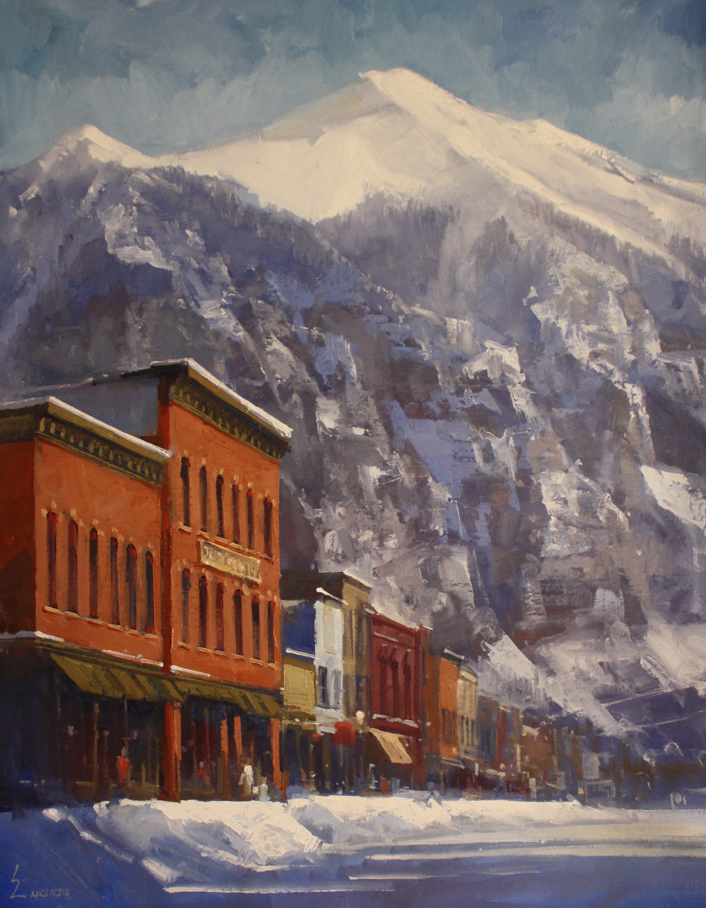  "Colorado Avenue in Winter" 30x40, $5000. 