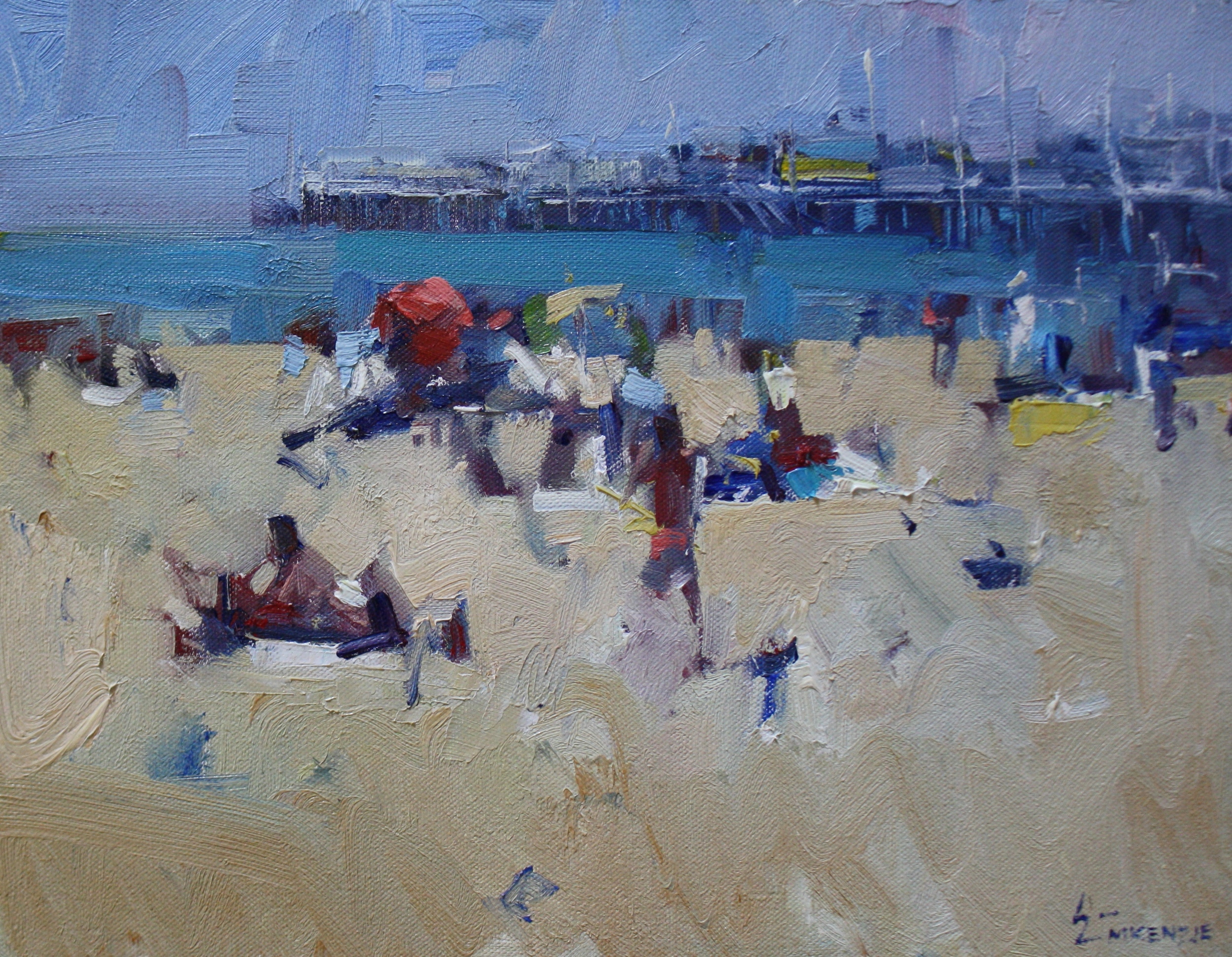  "Santa Cruz Beach Study" 11x14, $1100. 