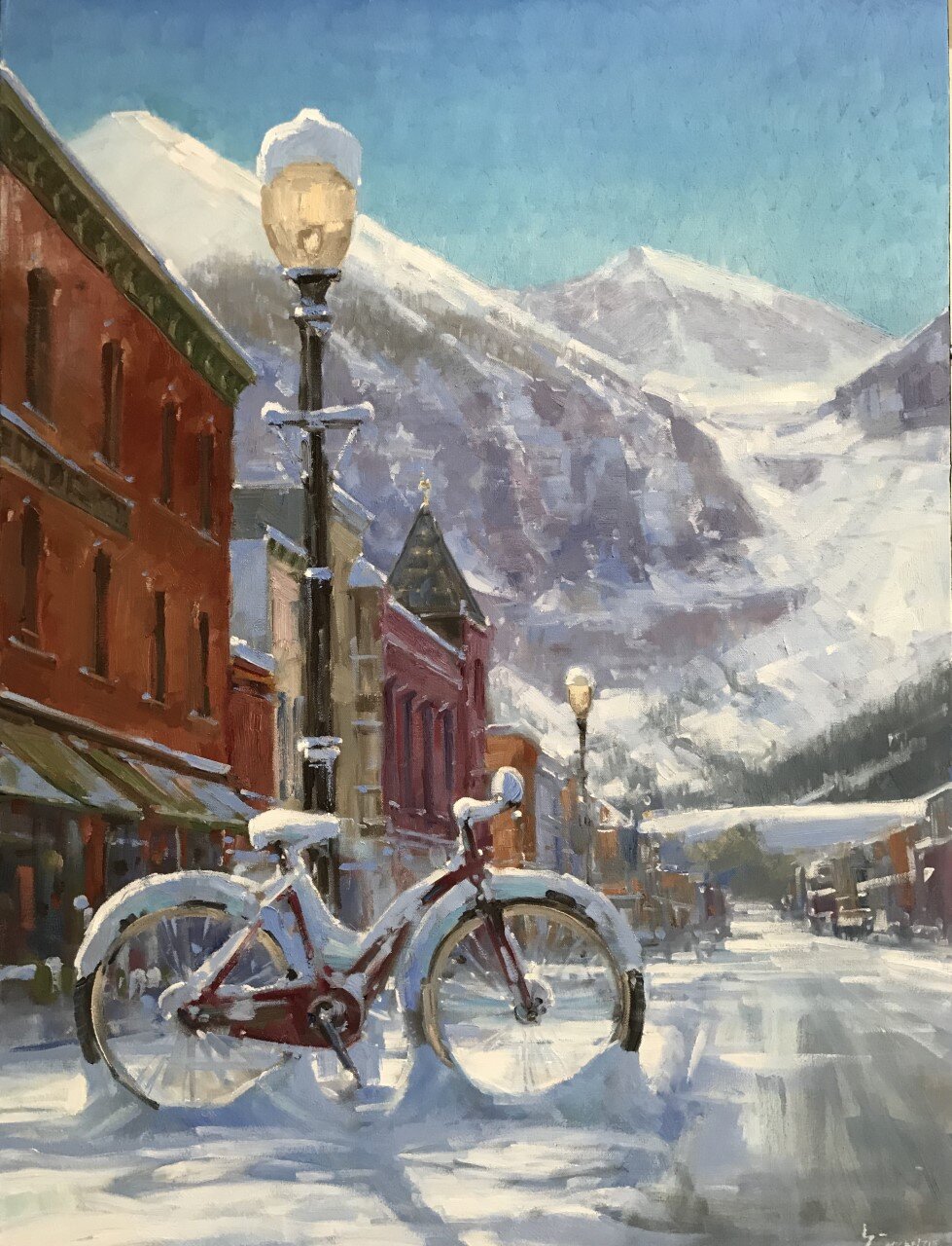  “Winter Bikes” 30x40, $5000. 