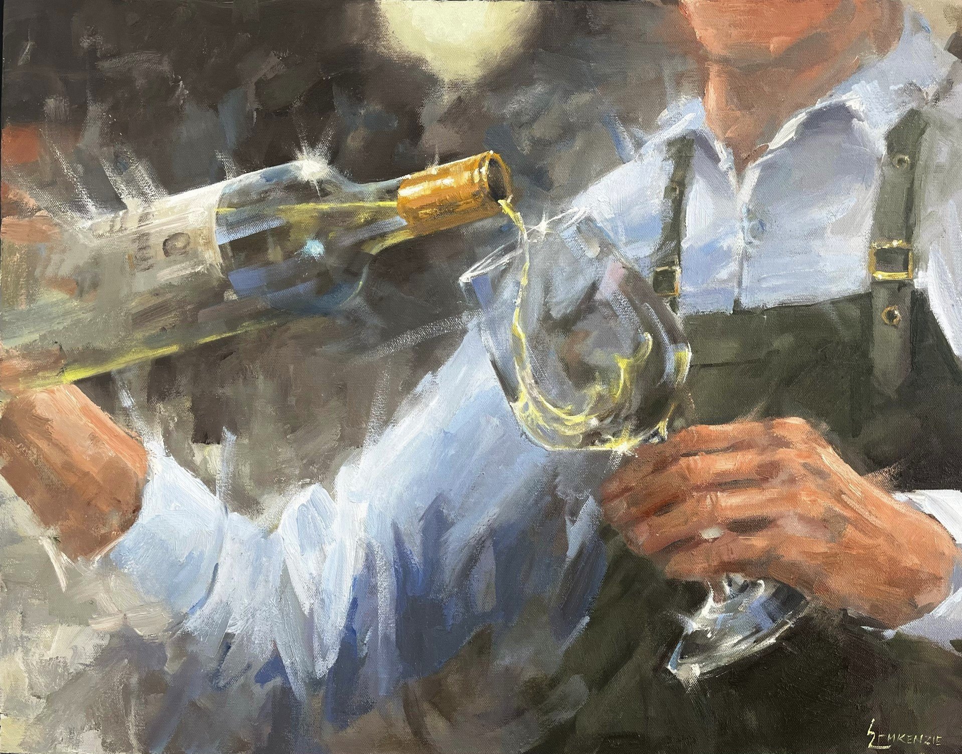  “Sommeliers White” 22x28, $2700. 