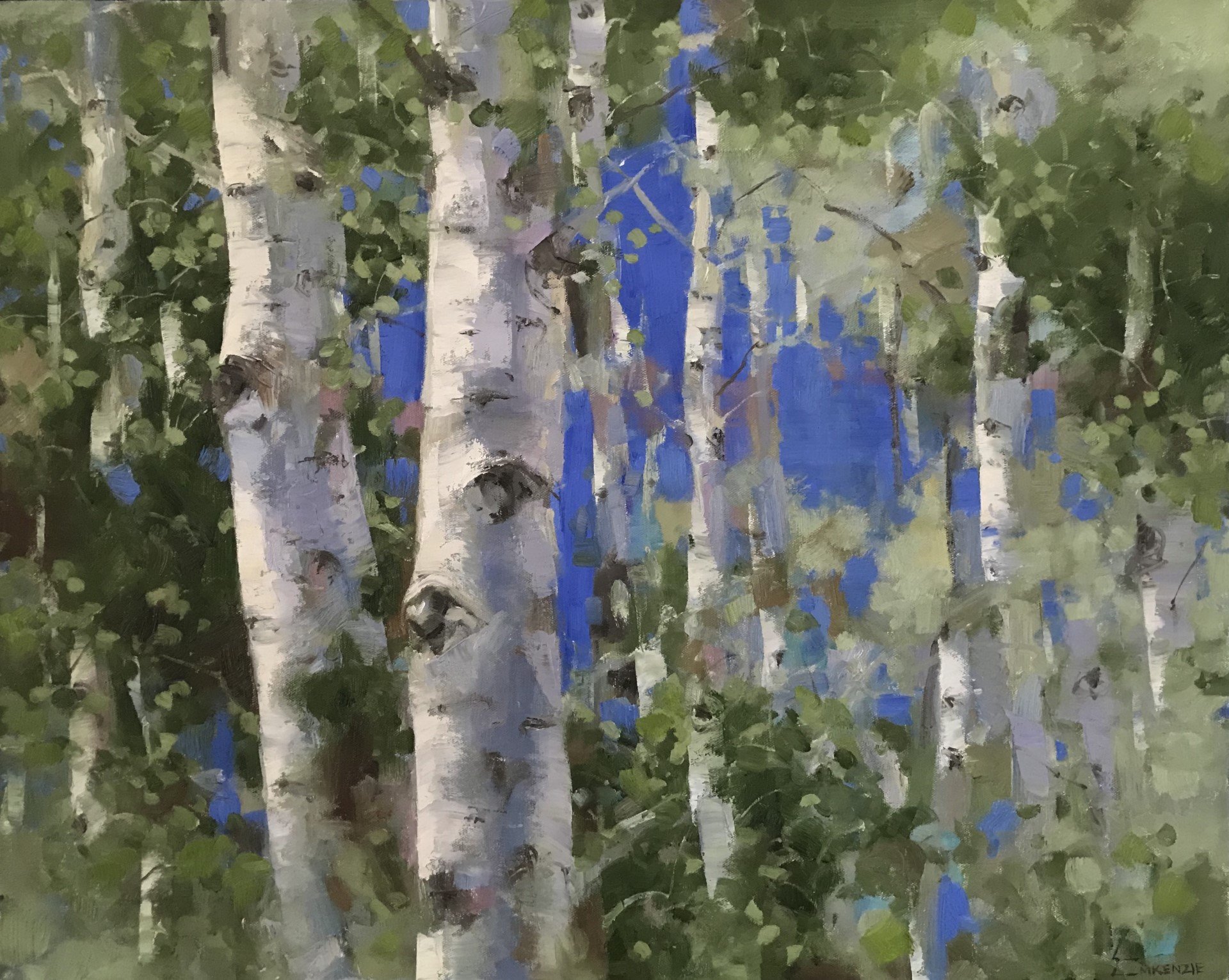  “Aspen and Blue” 22x28, Oil on Canvas. 