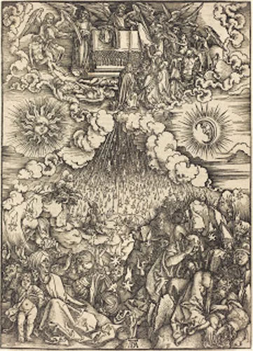 The Opening of the Fifth and Sixth Seals, Albrecht Durer, woodcut on laid paper, c 1497