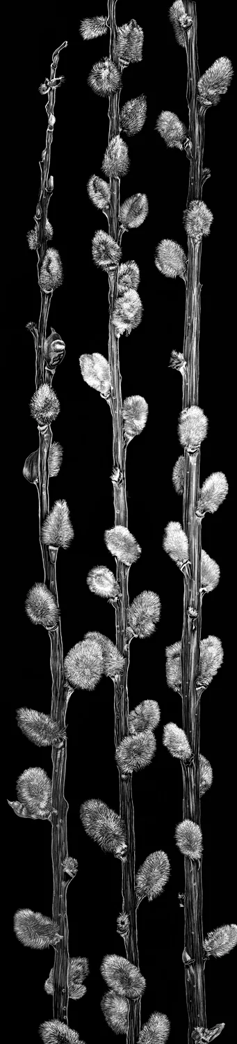 Pussy Willows All Lined Up by Lisa Goesling