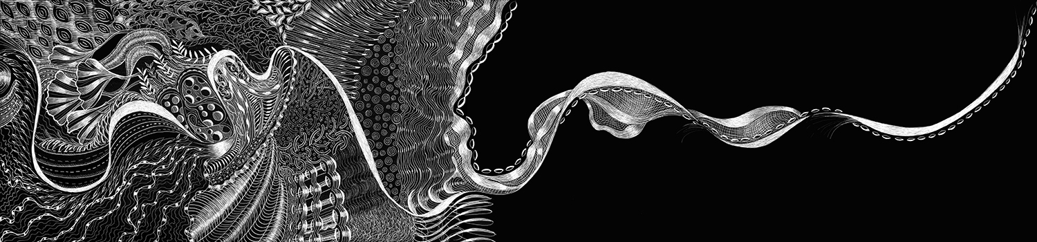 SC 24 #3135 Black Scratchboard Mounted with Sawtooth Hanger: 21" x 5" 2017 $1500.00 Sold