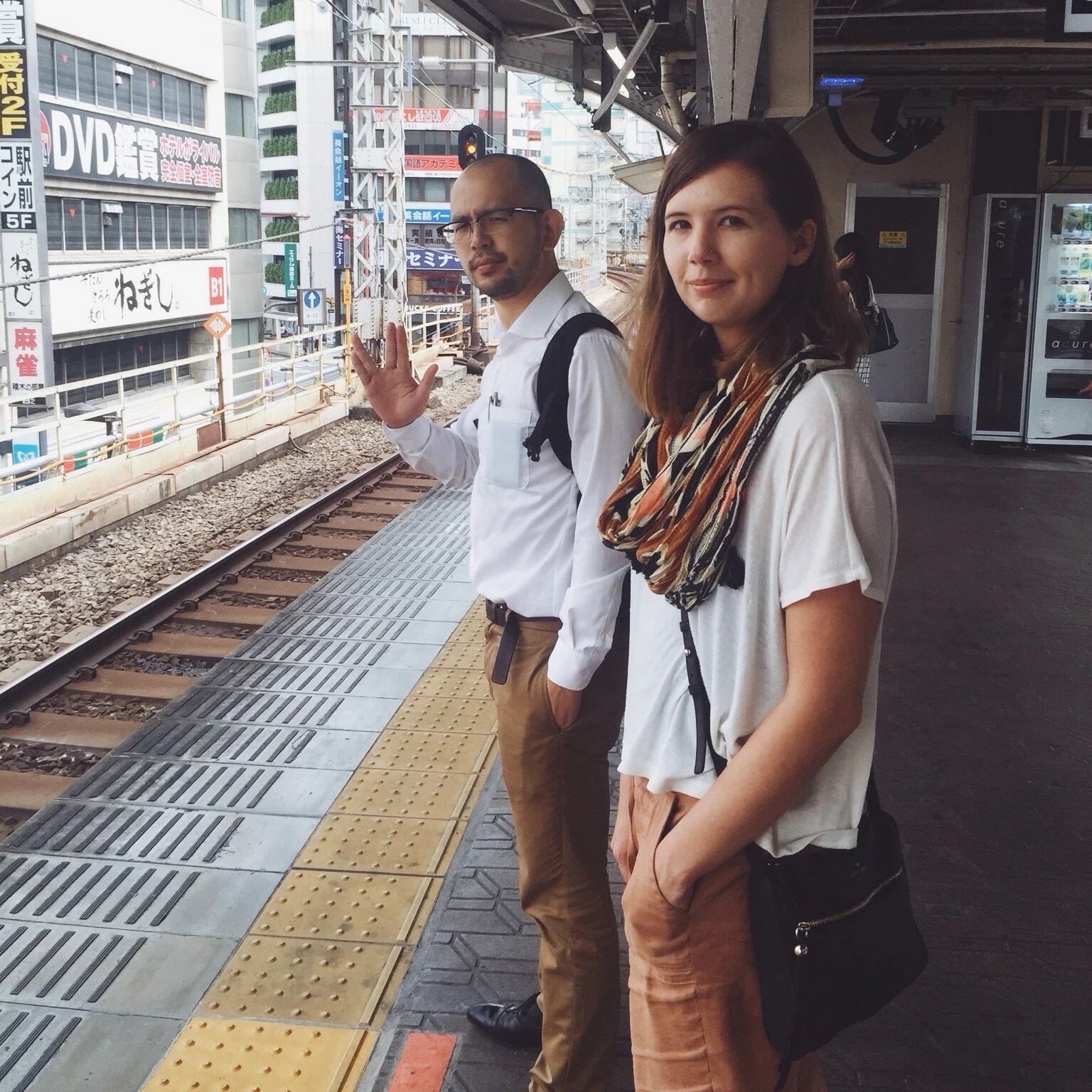 Ryo, our trekkie Couchsurfing host, guides us through the giant Tokyo metro system.