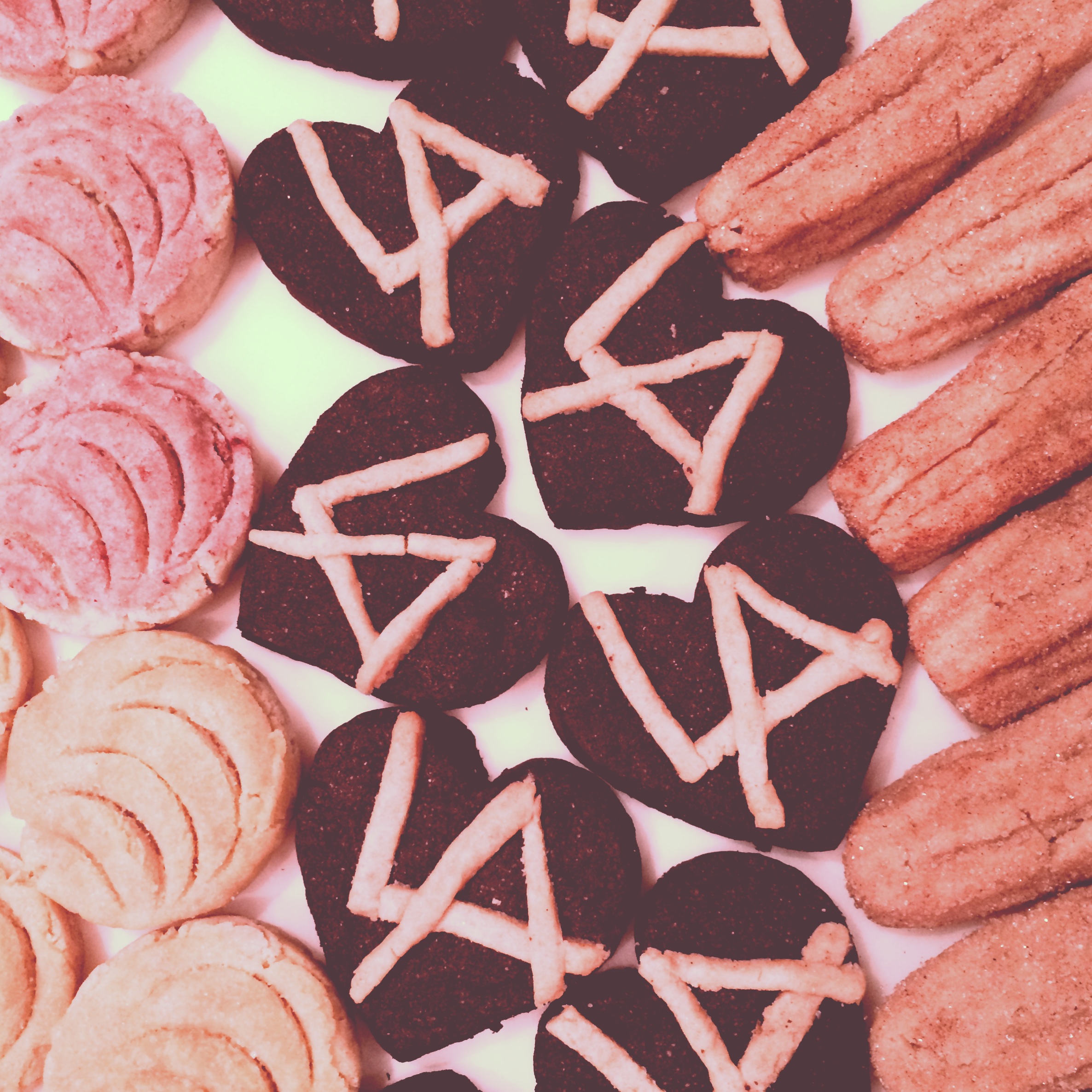 special LA edition - citrus hibiscus conchas / mexican hot chocolate hearts / churros VEGAN / GLUTENFREE unique la spring 2014