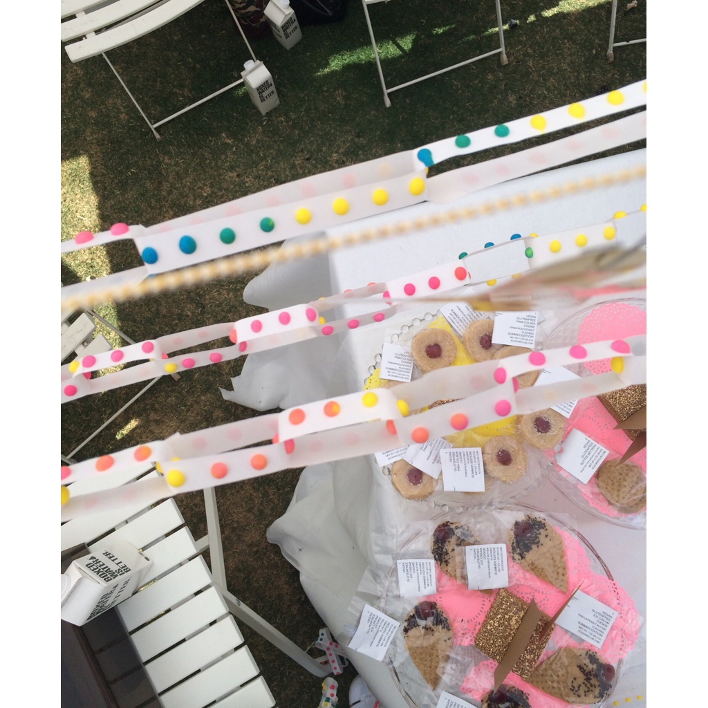 candy dot decorations and color scheme plus summer edition flavors VEGAN / GLUTENFREE renegade craft fair summer 2014