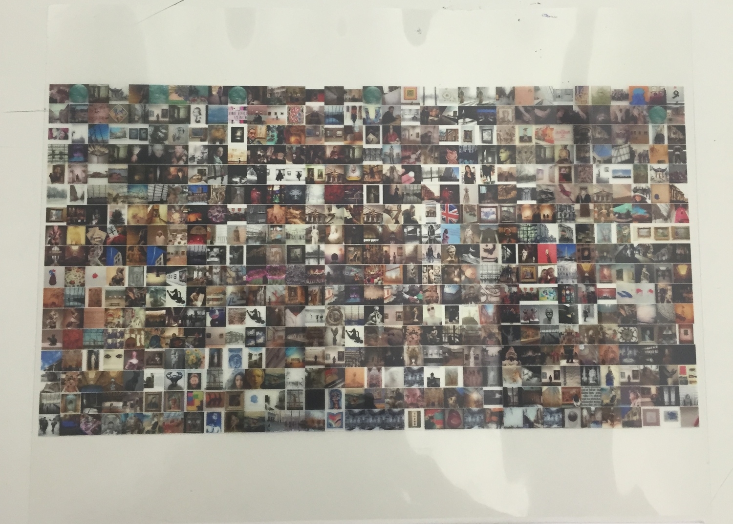 Printed on transparency paper to play with light and installation ideas