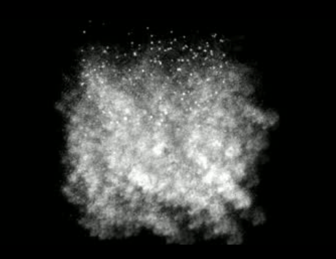 Microscopic particle cloud.