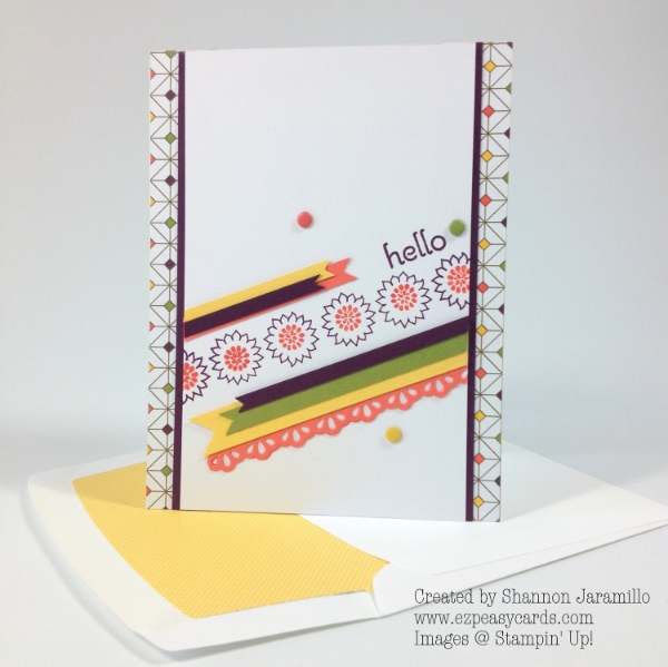 Bordering Blooms Hello FMS140 — EZPeasyCards