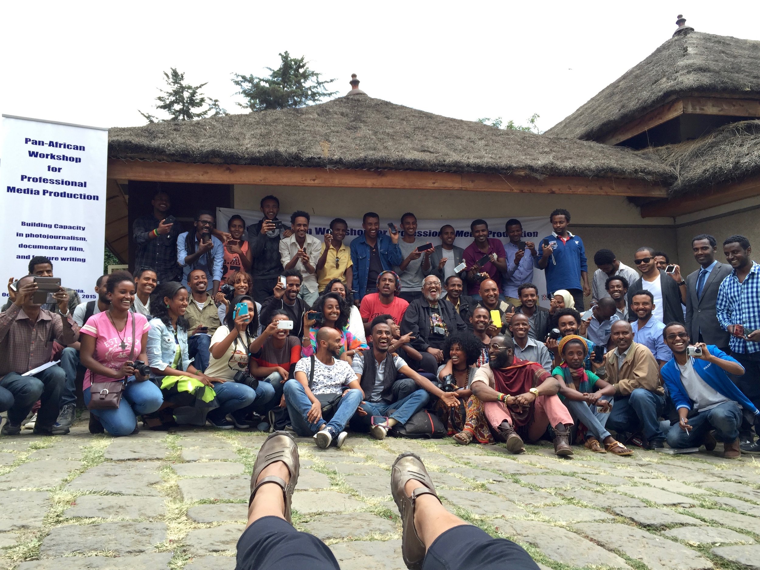 Nor did I know that I'd one day be invited to teach journalism as part of a UNESCO program that advances the efforts of the U.S. and other governments to cultivate a free press in emerging democracies. Here are some of my students (and my feet) in Addis Ababa, Ethiopia.