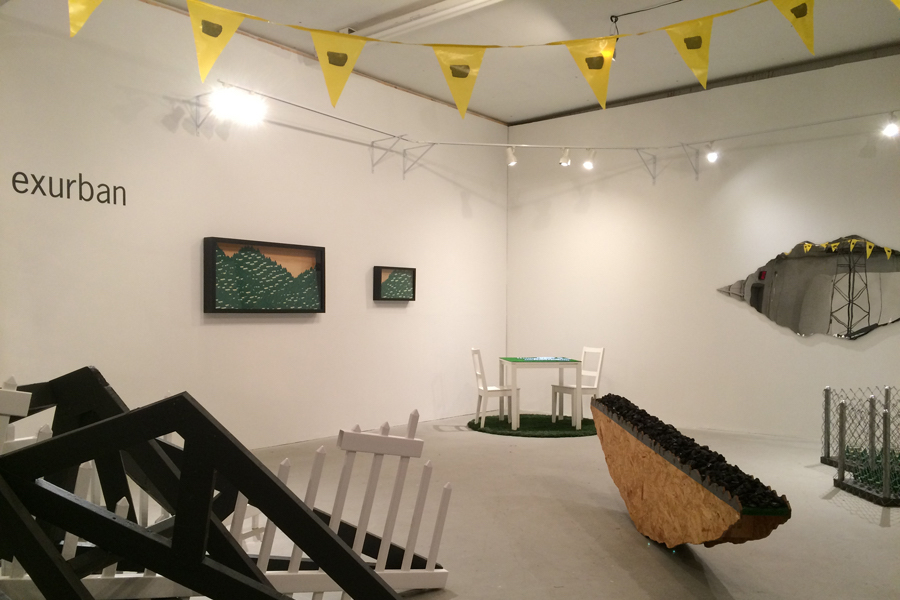  Exurban , 2015 (installation view) Installed at the Ground Floor Gallery, Nashville, Tennessee 