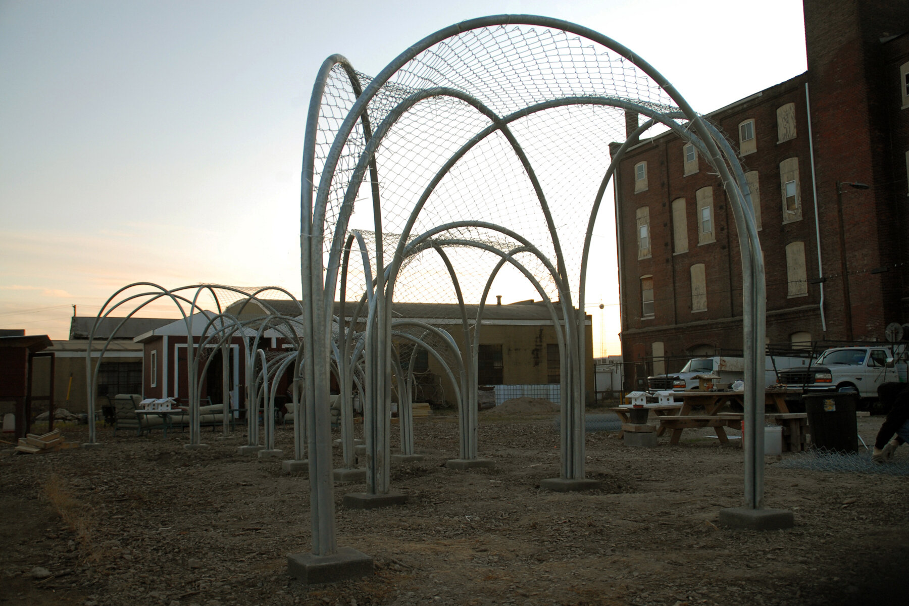 Canopies: Groin Vaults and Chain-link Fencing, 2011 - Louisville, KY