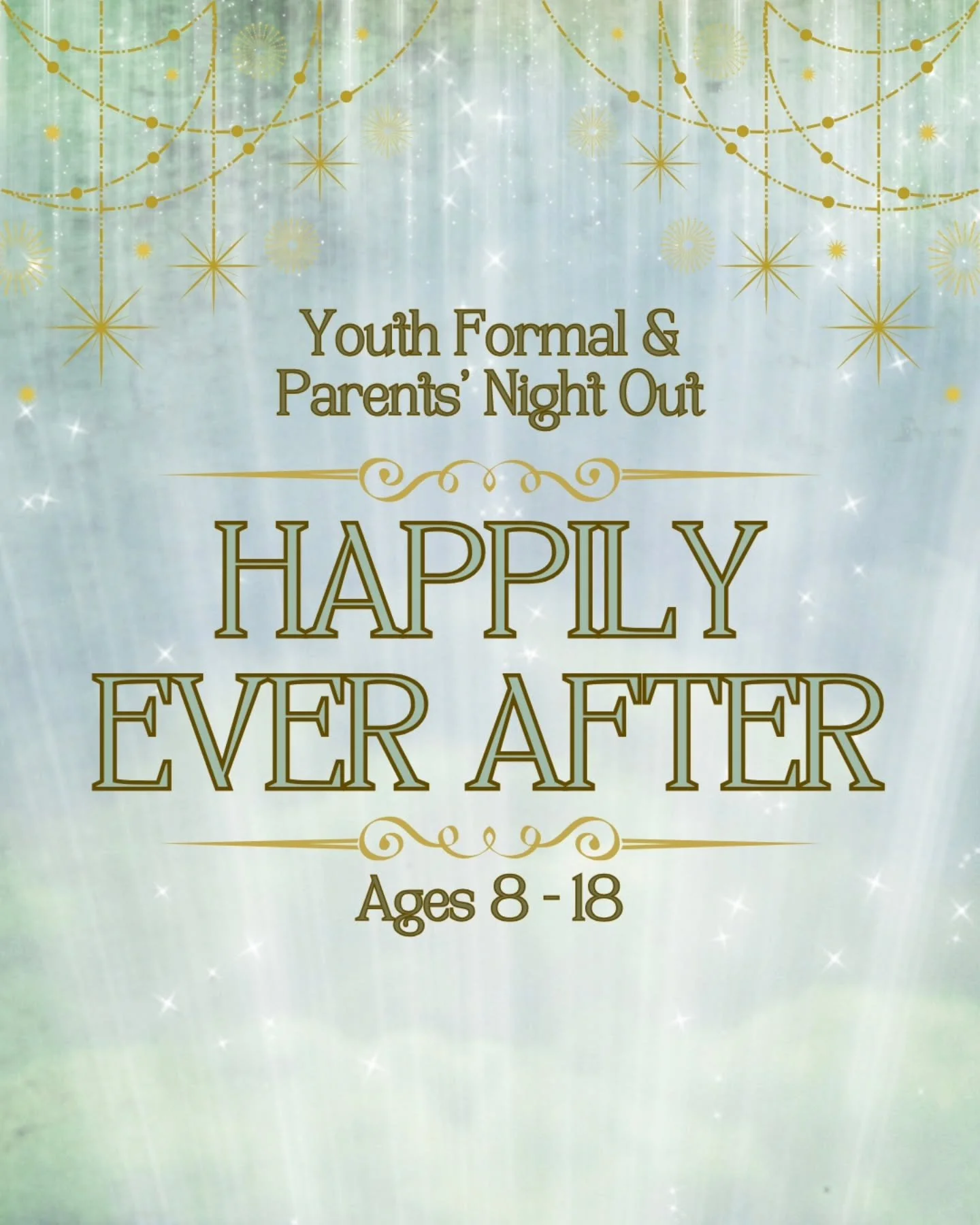 The Youth Formal/Parents' Night Out is back! 
Tickets link in bio. 

✨️Ages 8-18

Get ready to dance the night away! 💃Time to dress fancy and have a night to remember. You&rsquo;ll enjoy dancing, karaoke, games, photo booth, punch and desserts. 

Yo