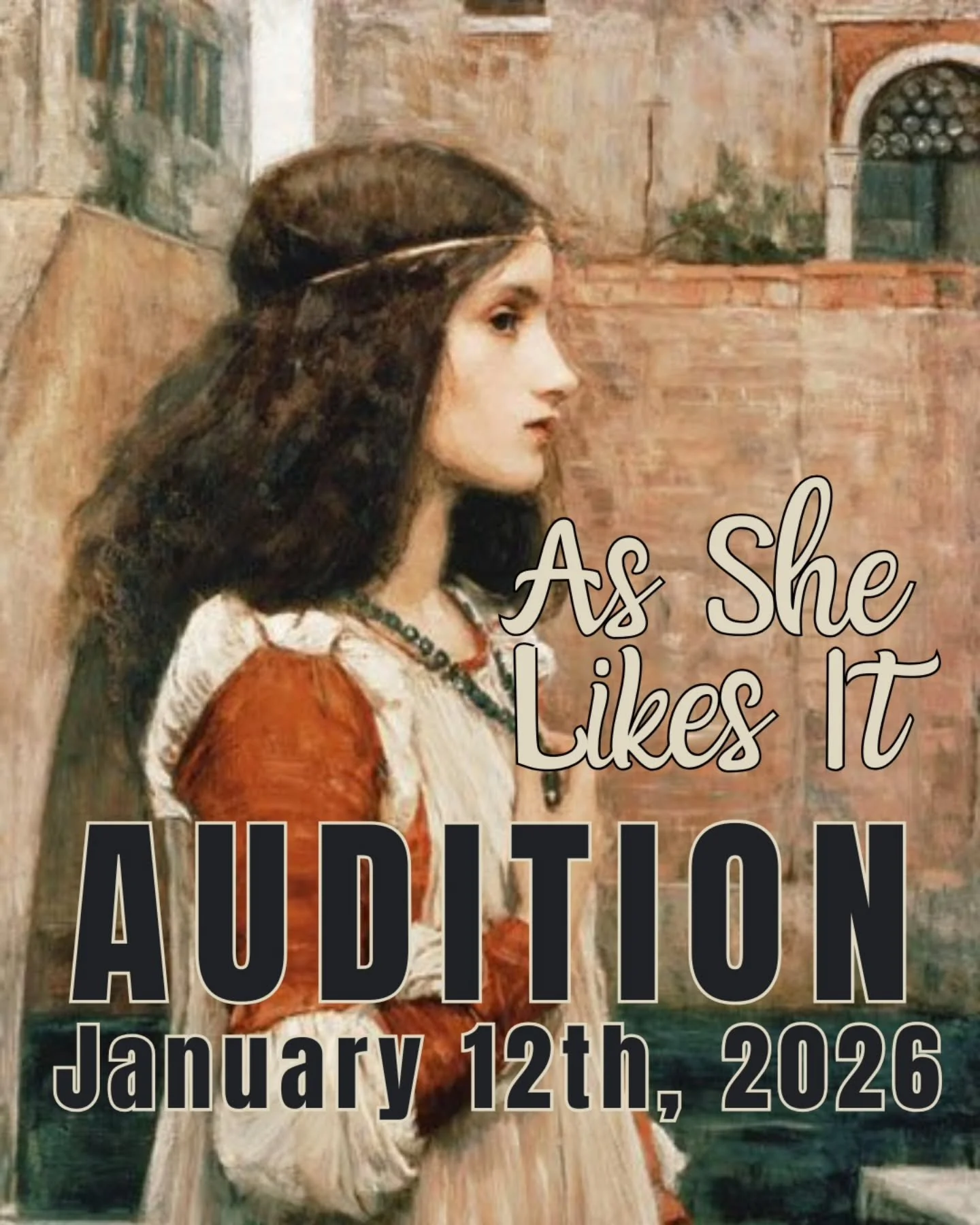 One more sleep until auditions! We can't wait to see you all! Please fill out your audition forms &amp; come play with us!

Also, please keep in mind that while As She Likes It is a female-forward project, we do need a couple of men.

As She Likes It
