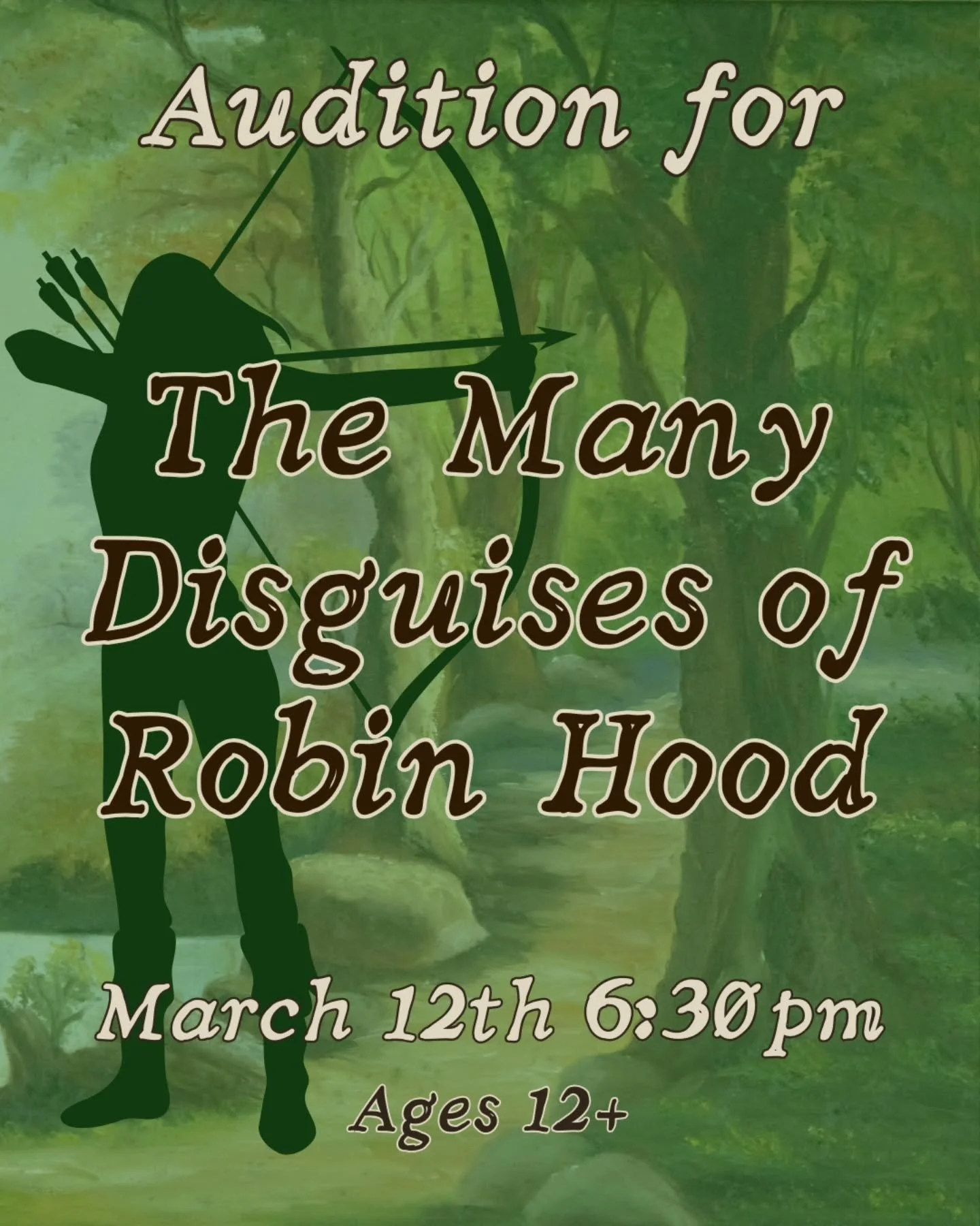 Auditions for The Many Disguises of Robin Hood are just over a week away! We had so much fun with our Countess Dracula, that we wanted to take another crack at a female-forward retelling of a classic tale! Join our merry band on March 12th at 6:30pm.