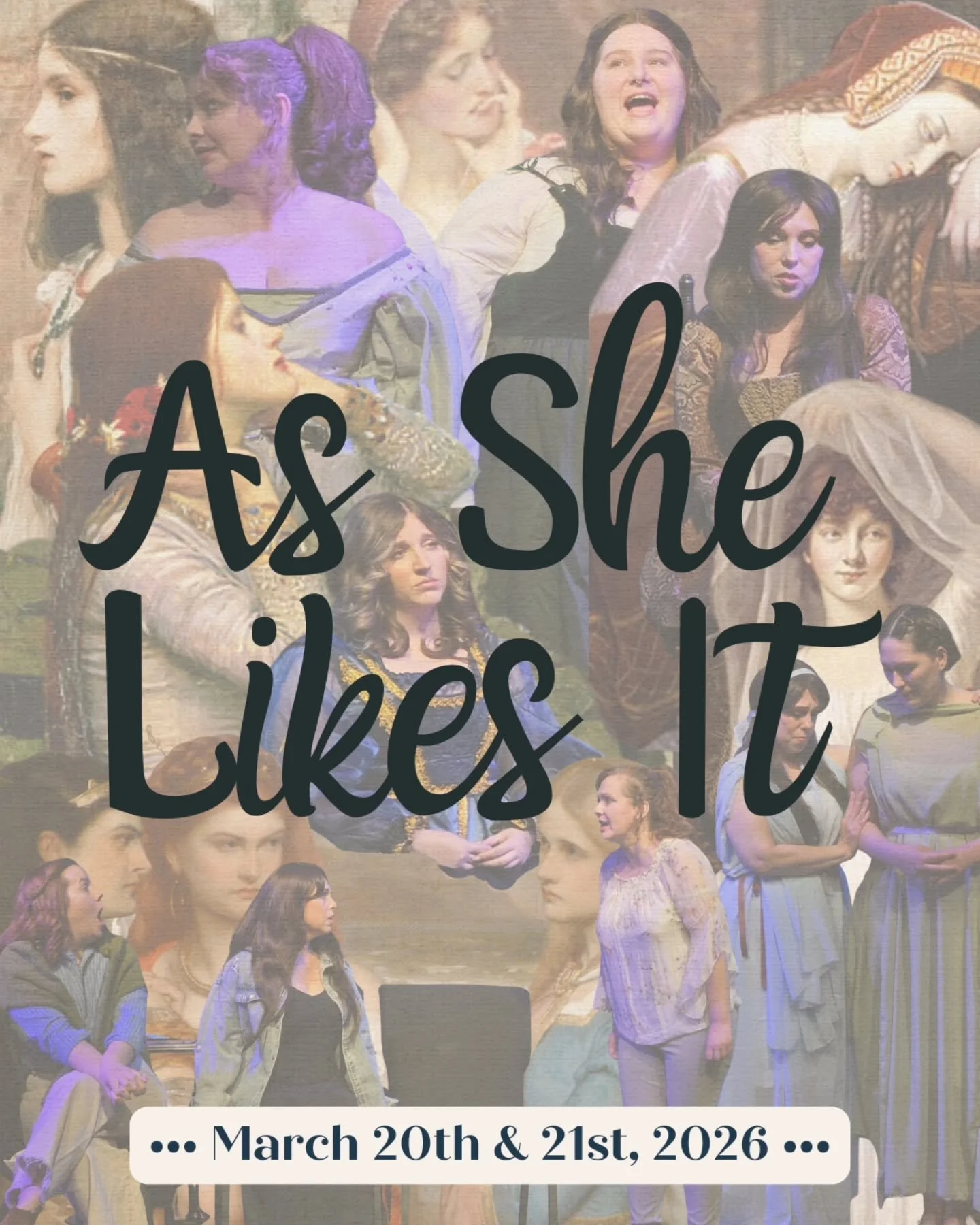 As She Likes It opens tonight! Don&rsquo;t miss your chance to enjoy Shakespeare's leading ladies like you&rsquo;ve never seen them before in these six fabulous shows for the price of one!
✨️March 20th &amp; 21st 7pm at ACT I, Inc.✨️
Tickets avaliabl