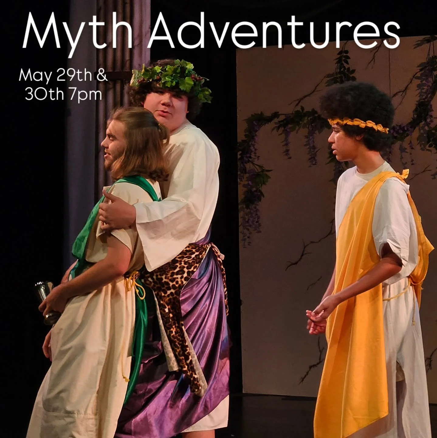 Eric Coble's Myth Adventures opens tomorrow at 7pm! You do not want to miss this dark comedy retelling of the stories of:

🏺King Midas
🏺Orpheus &amp; Eurydice
🏺Echo &amp; Narcissus
🏺Icarus &amp; Daedalus 
🏺Theseus &amp; the Minotaur 

Tickets ar
