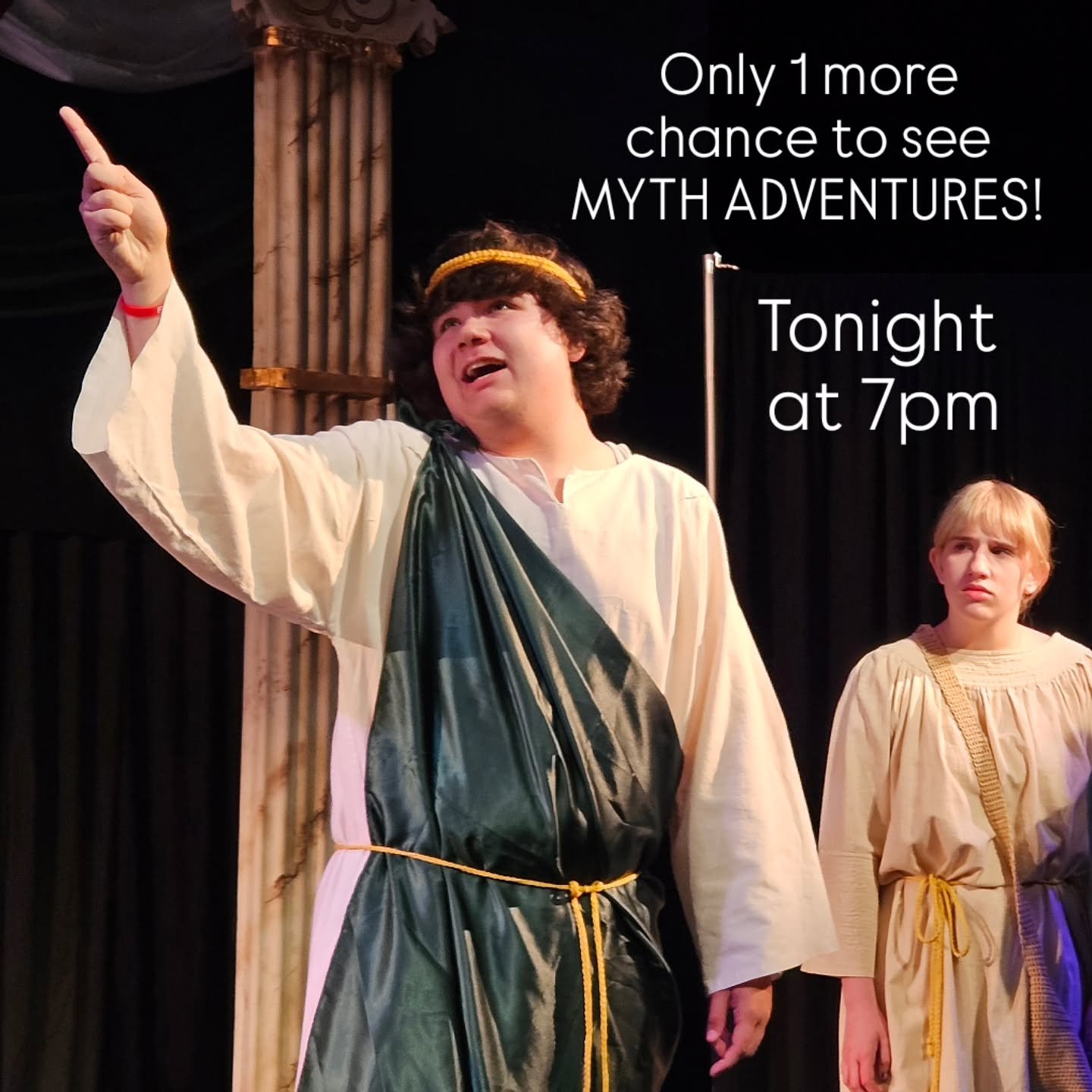 Last chance to see MYTH ADVENTURES by Eric Coble tonight at 7pm! Get your tickets online at the link in our bio &amp; ensure your seat.

Visit cartersvillemuseumcity.com for more local events 

#mythadventures #youththeatre #communitytheatre #visitca