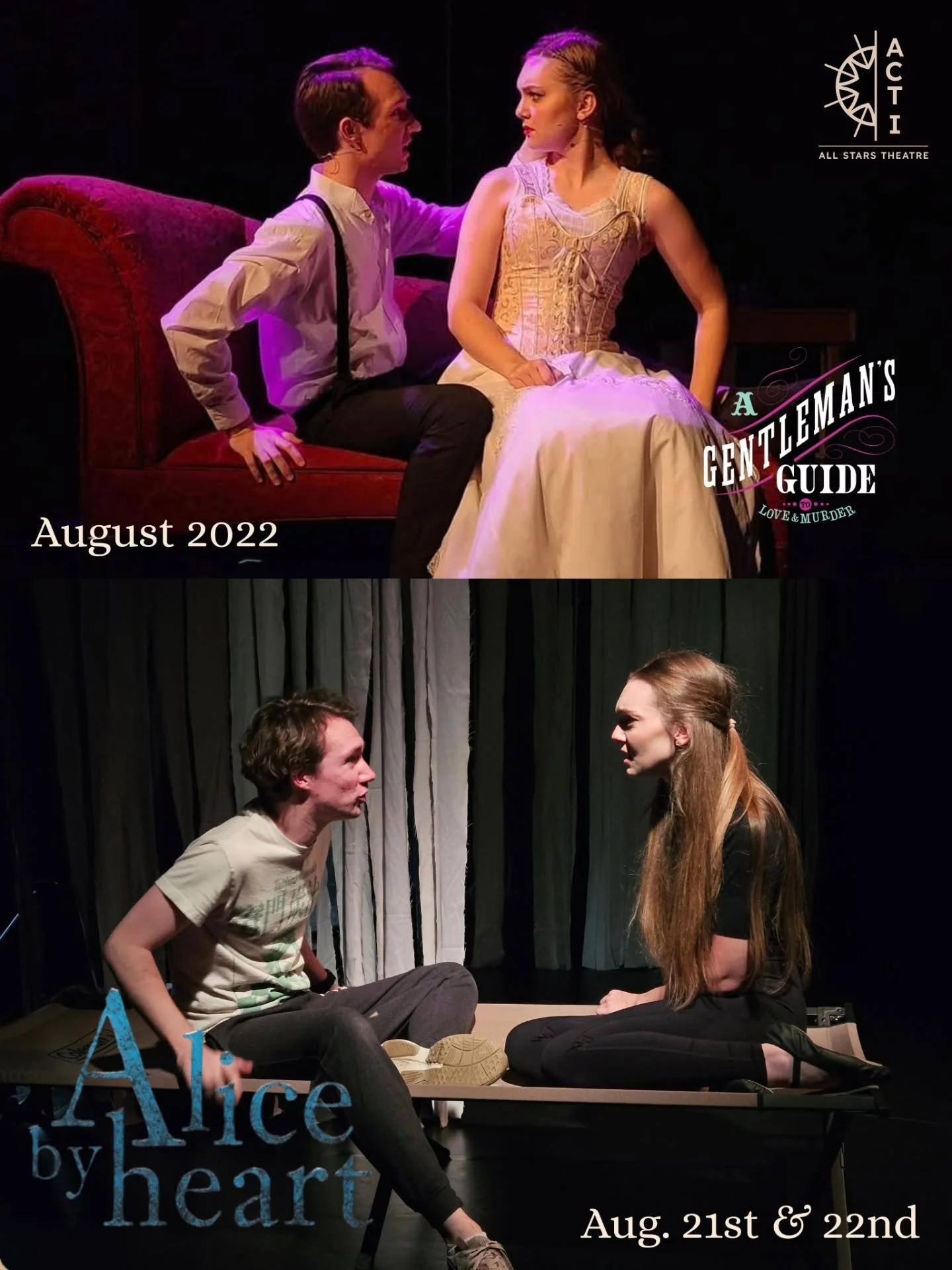 Don't miss Alice by Heart this weekend to see these two reunited as a different set of childhood friends navigating growing up! Tickets are basically gone so we hope you got yours! #waybackwednesday #gentlemansguidetoloveandmurder #alicebyheart #visi