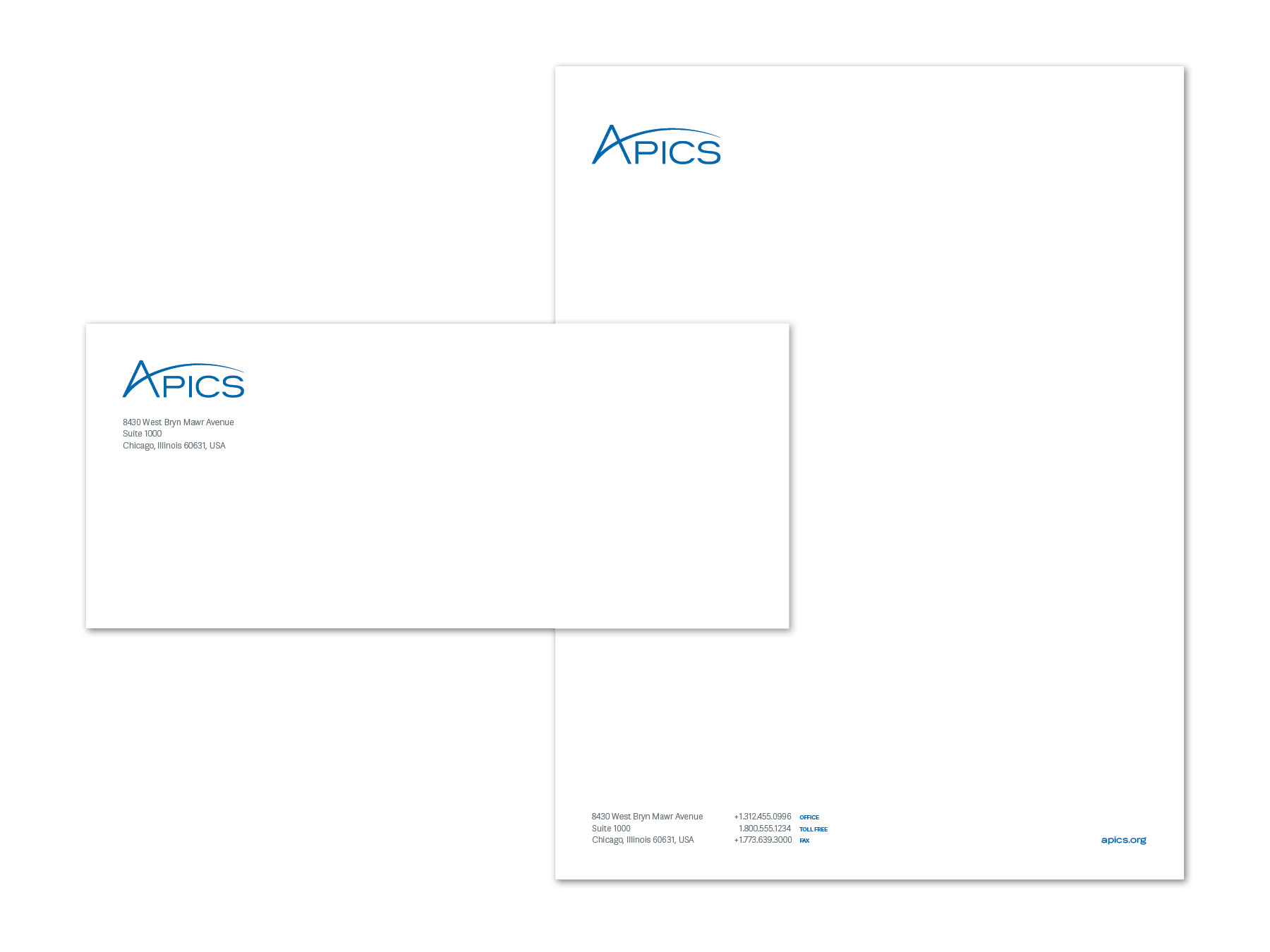  Rebranded APICS envelope and letterhead. 