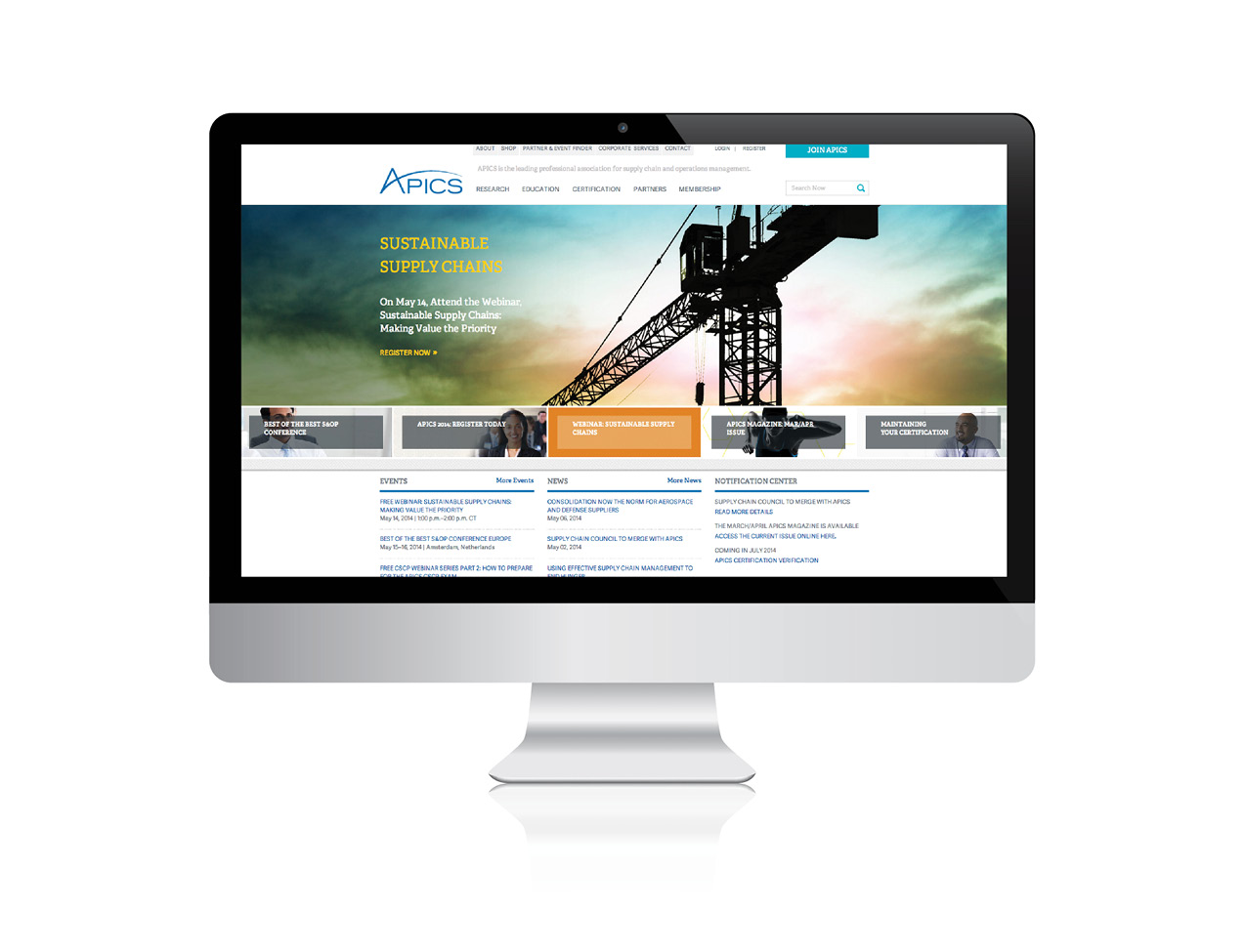  The APICS website was redesigned as part of a company rebrand in 2013. 