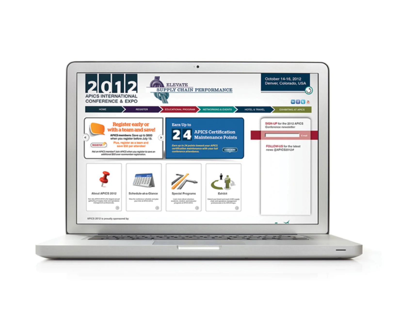   Microsite for APICS 2012, an annual conference for supply chain professionals. The conference was held in Denver, Colorado.  