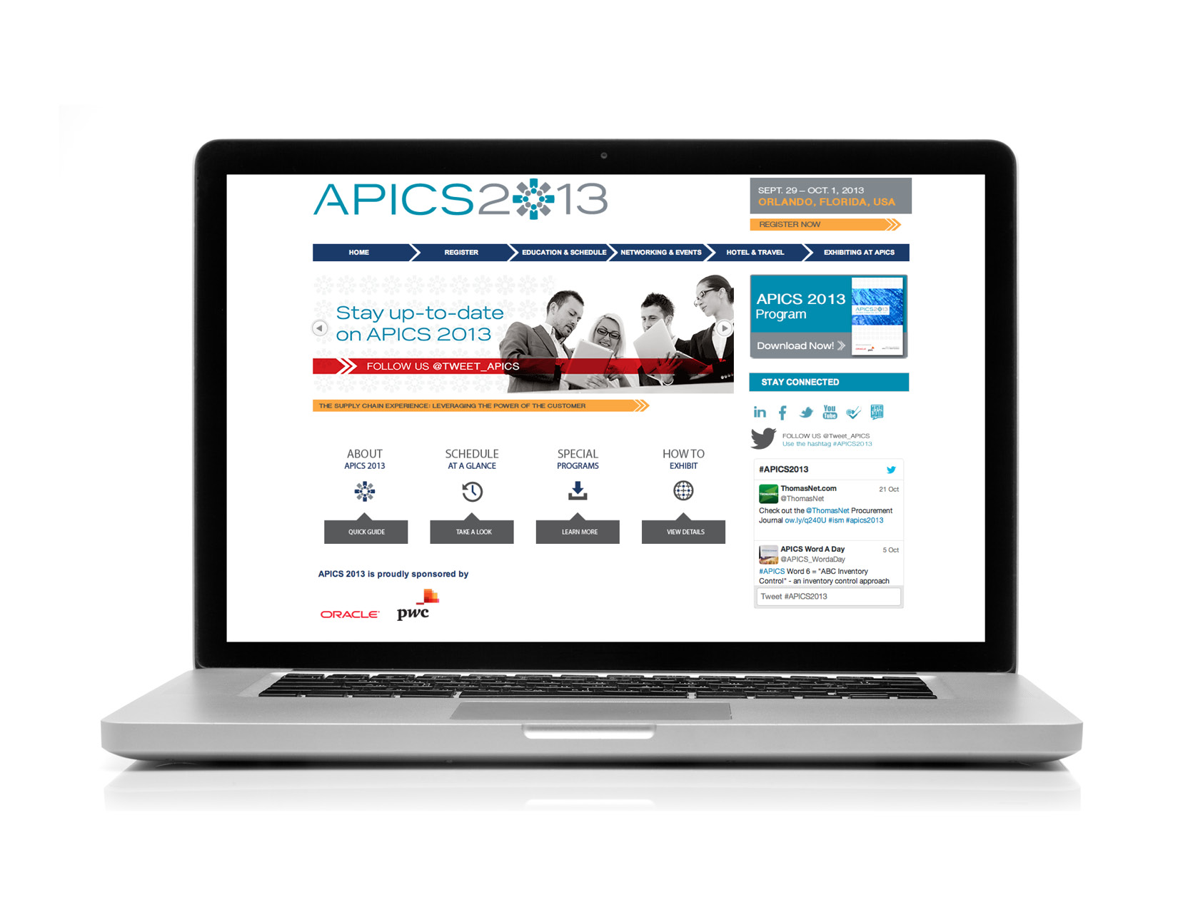   Microsite for APICS 2013, held in Orlando, Florida.  