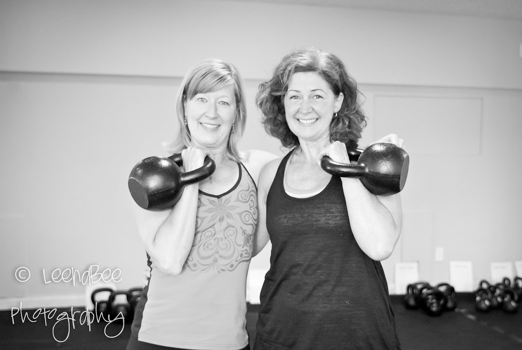 With member Shelly Reardon who has achieved success with kettlebells.