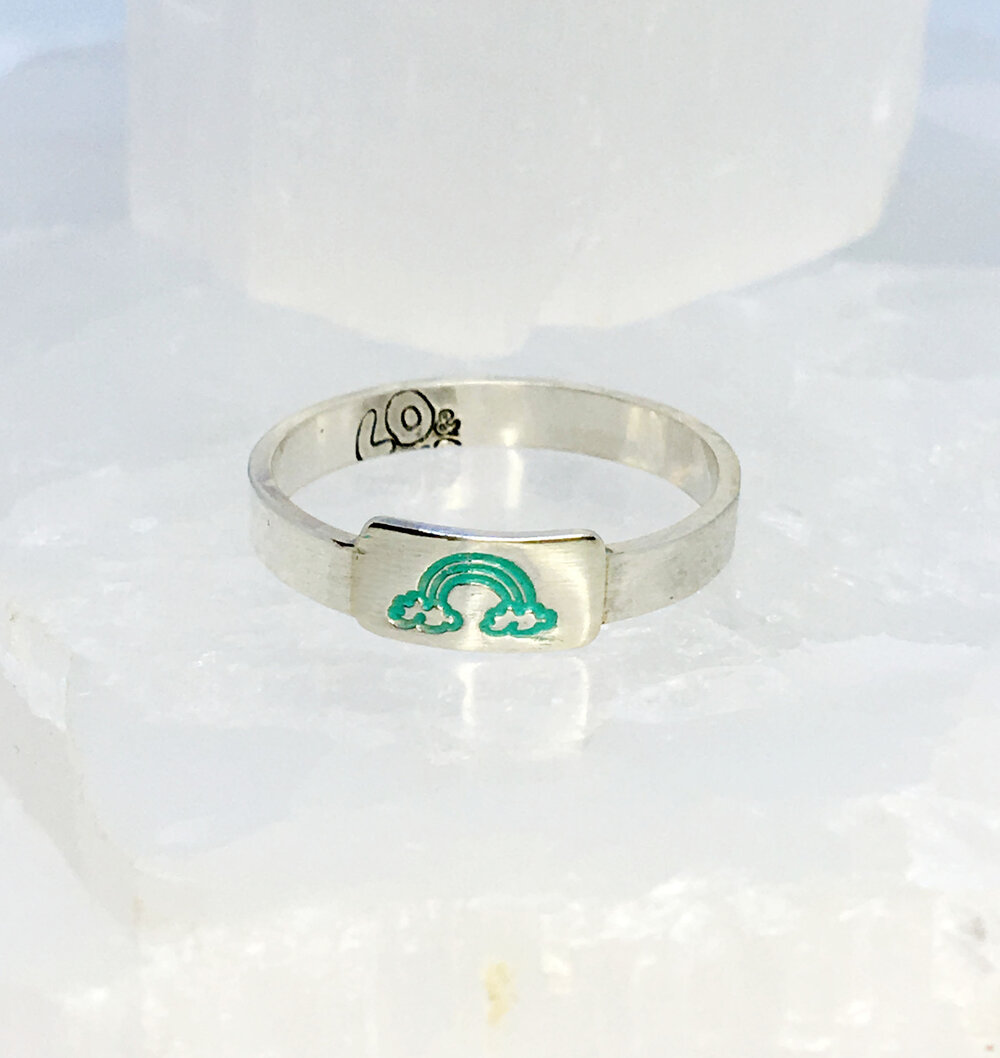 NEW rainbow bridge ring lo and chlo