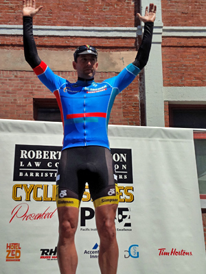Michael Parrish looking good in blue as the BC Premier Series leader.