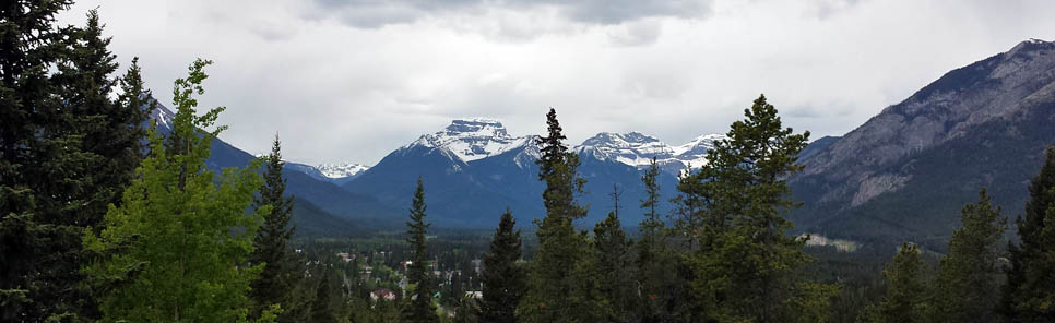 Hello Canadian Rockies! Hard to beat a view like this (from the hot tub no less)