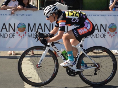 Meghan going strong. Credit: Billy Cordero