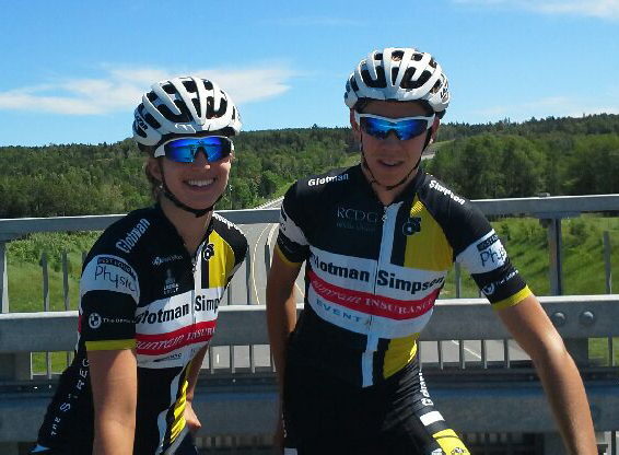 Justine and Devon take in the sunny surroundings inbetween all that racing.
