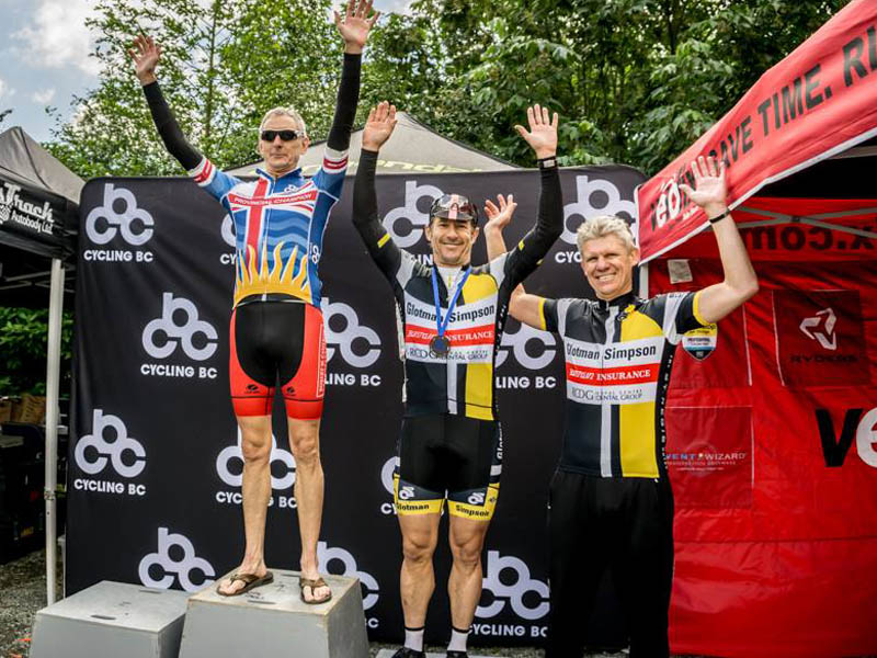 Ken Phillips (4th) and Mike Woodbridge (5th) in Men's Master C Road Race