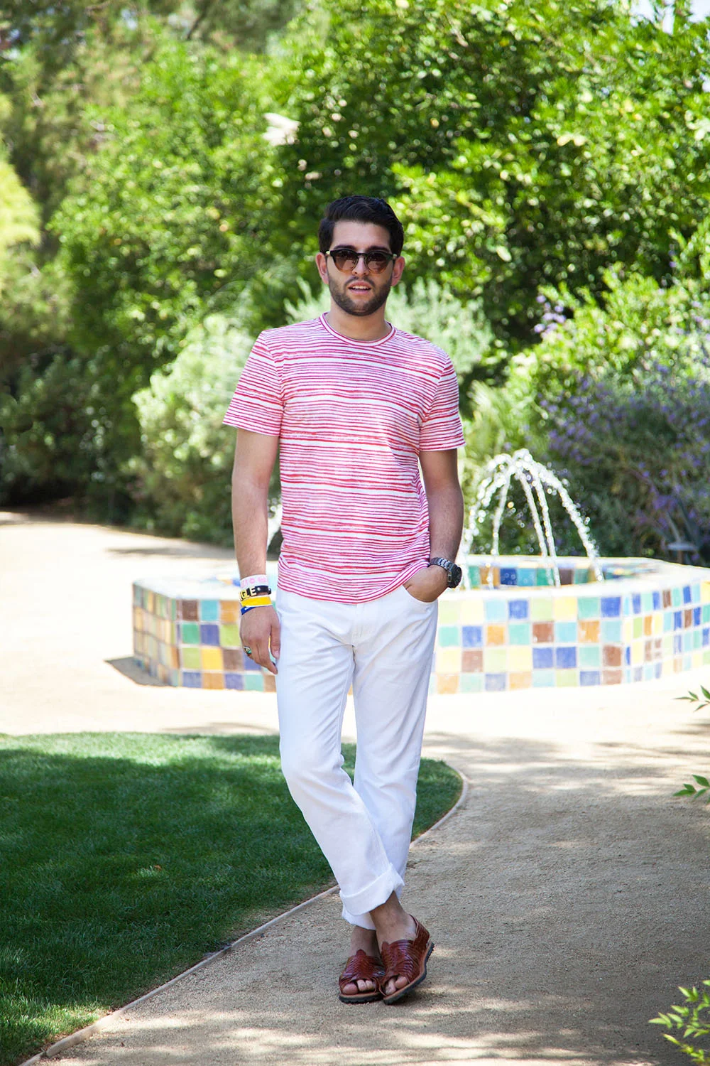  Quick snap outside the Harper's Bazaar Poolside Fête 