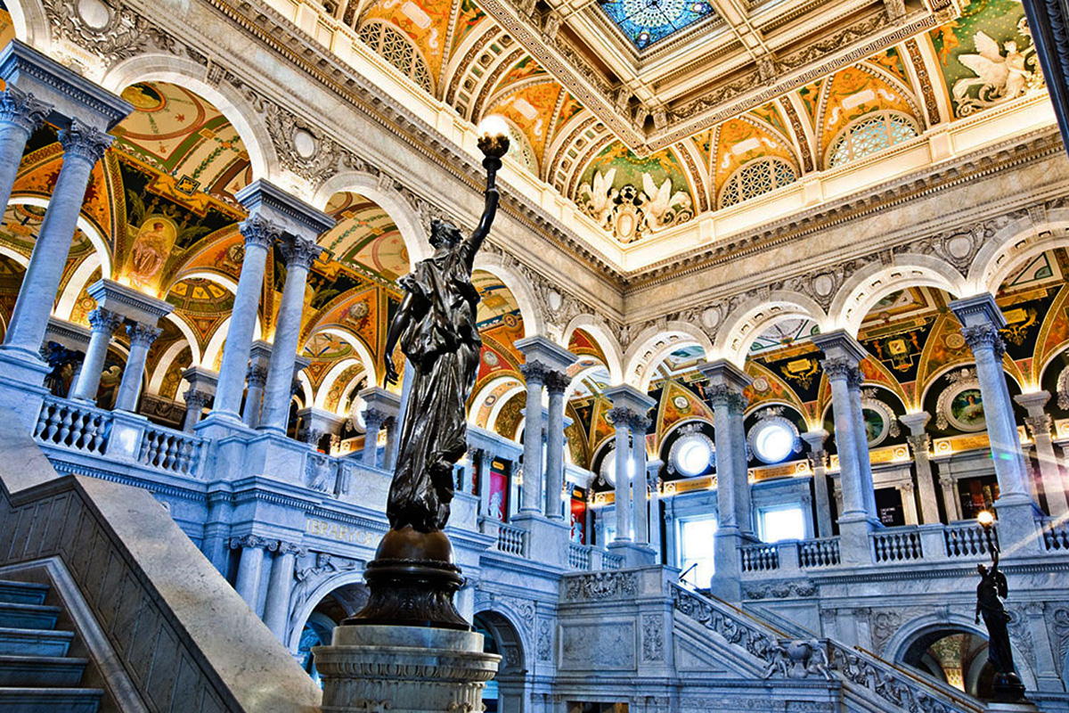 Interior of the US Library of Congress by Nick Khazal