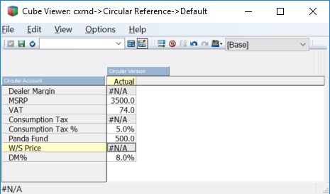 Resolving Circular Reference Calculation - Cubewise CODE