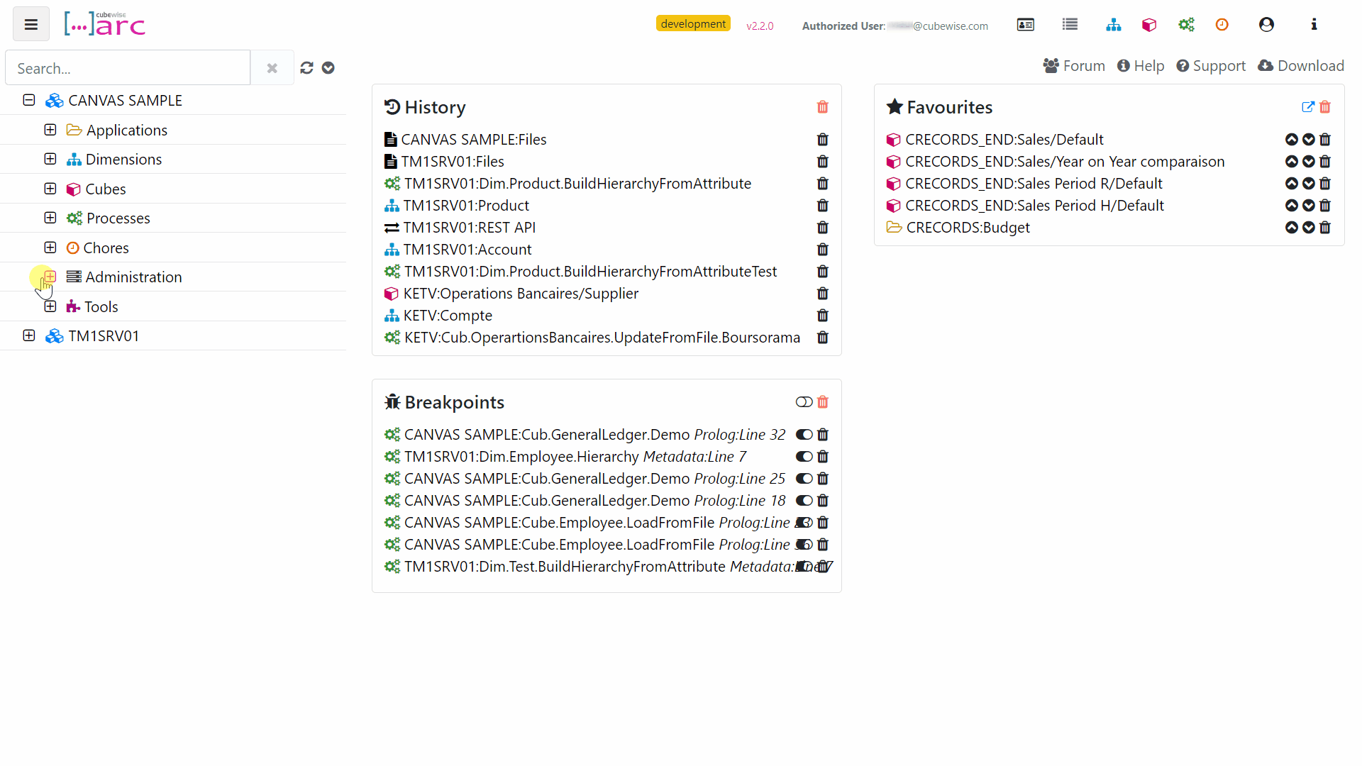 Arc Features Cubewise CODE