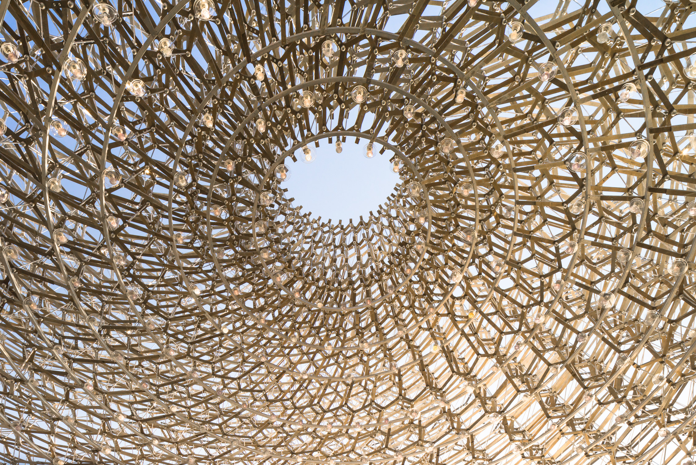 close up of uk pavilion, milan expo,  by mark hadden architecture photographer
