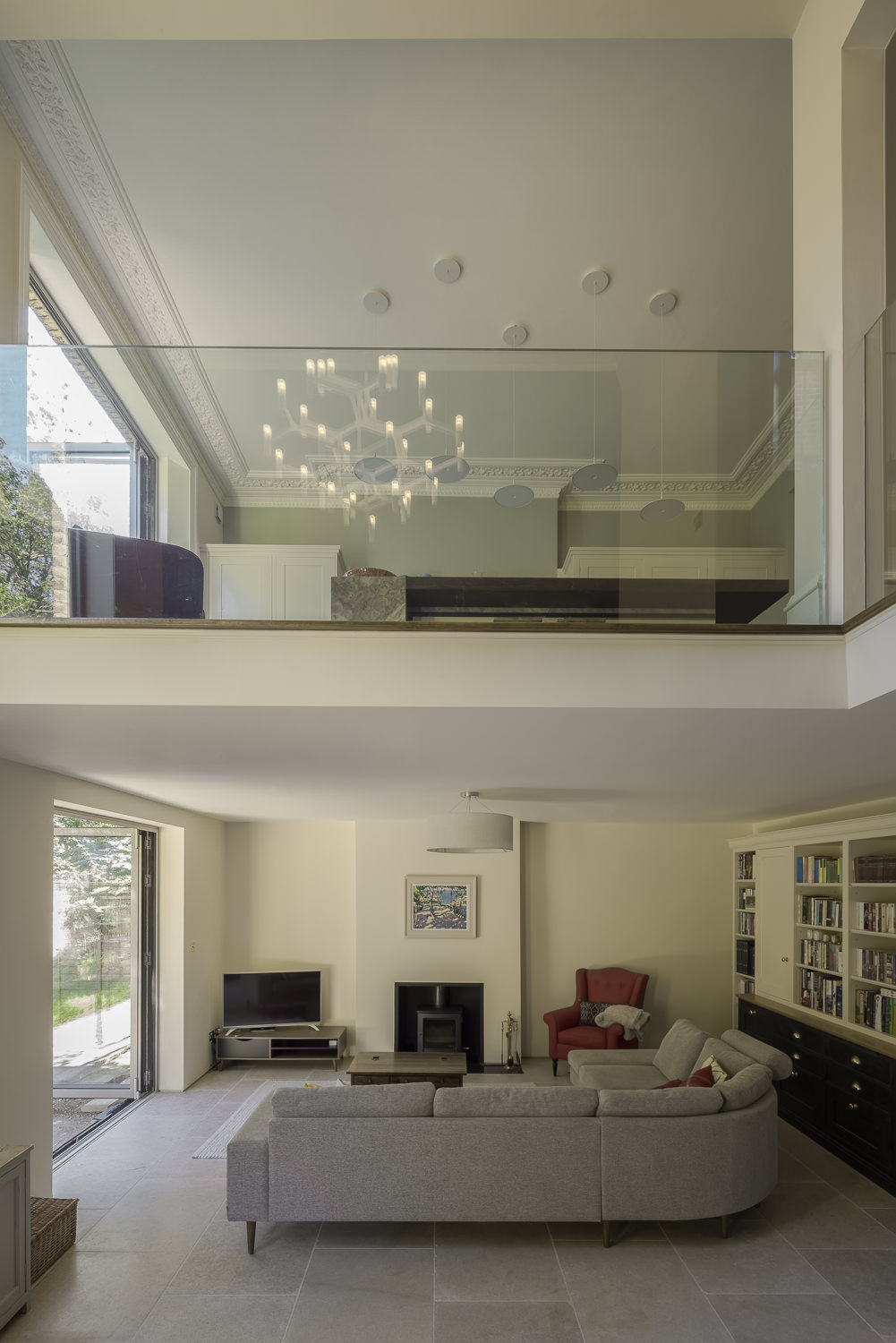 double height living space at granville park by mark hadden architecture photographer, amsterdam