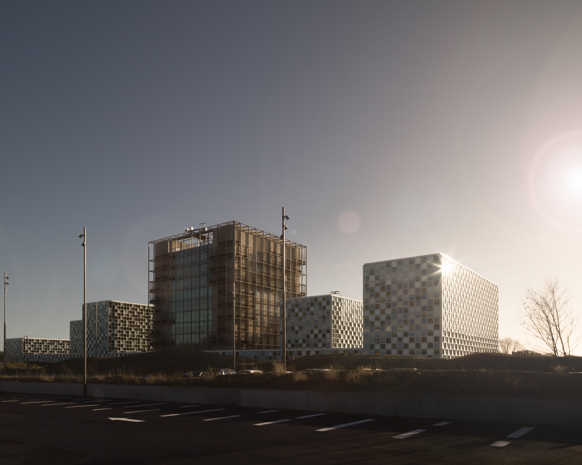 morning sun at the icc den haag