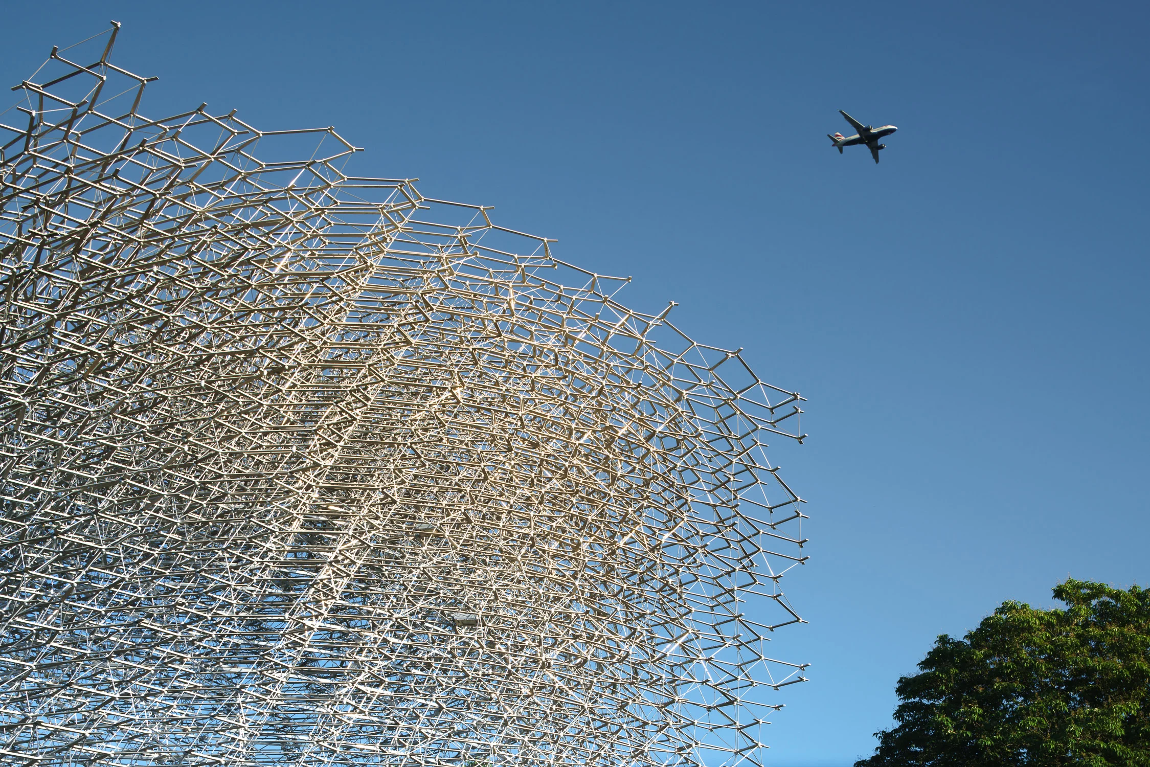 Under the flight path at The Hive, Kew Gardens. Mark Hadden Architecture Photographer