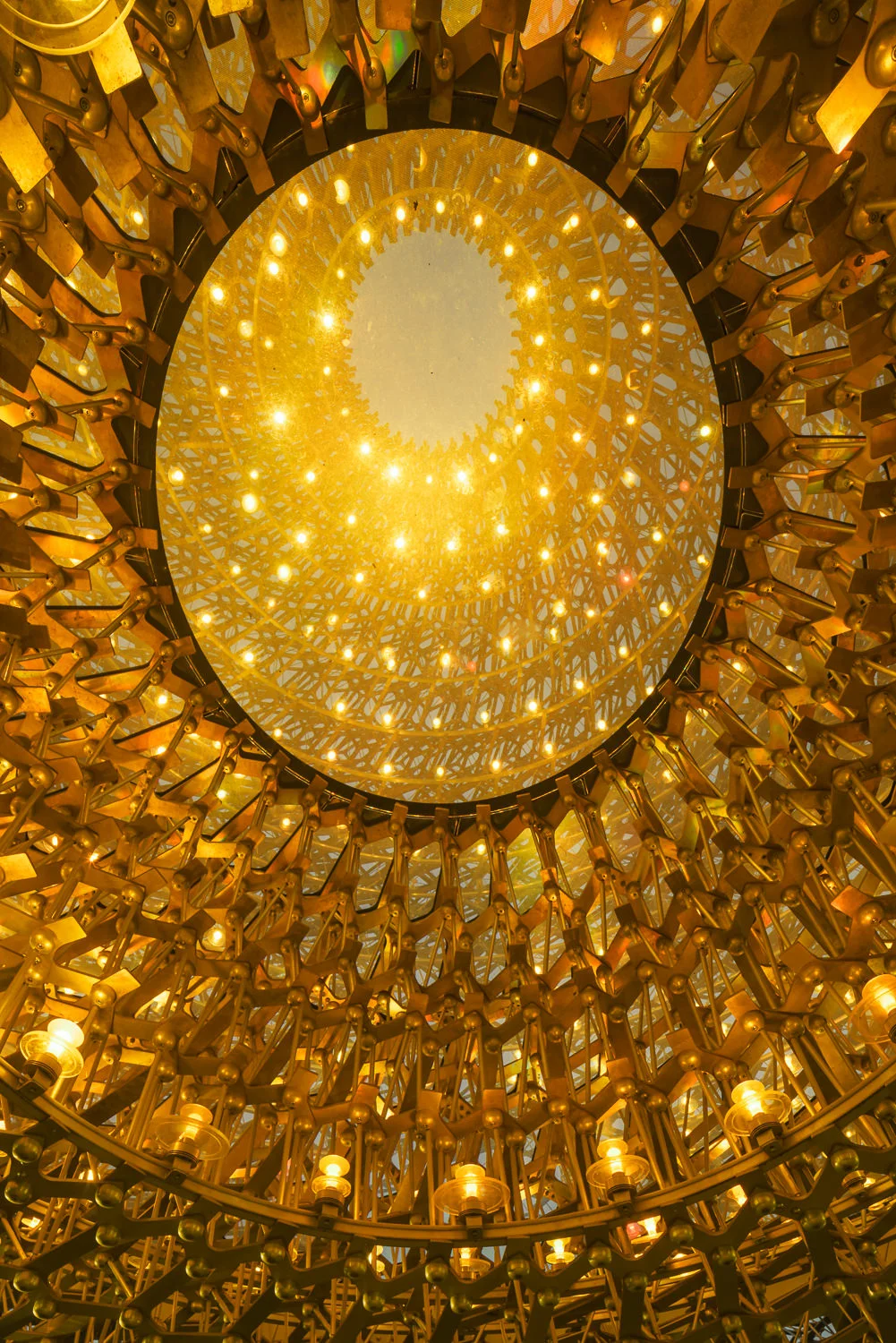Night structure at The Hive, Kew Gardens. Mark Hadden Architecture Photographer