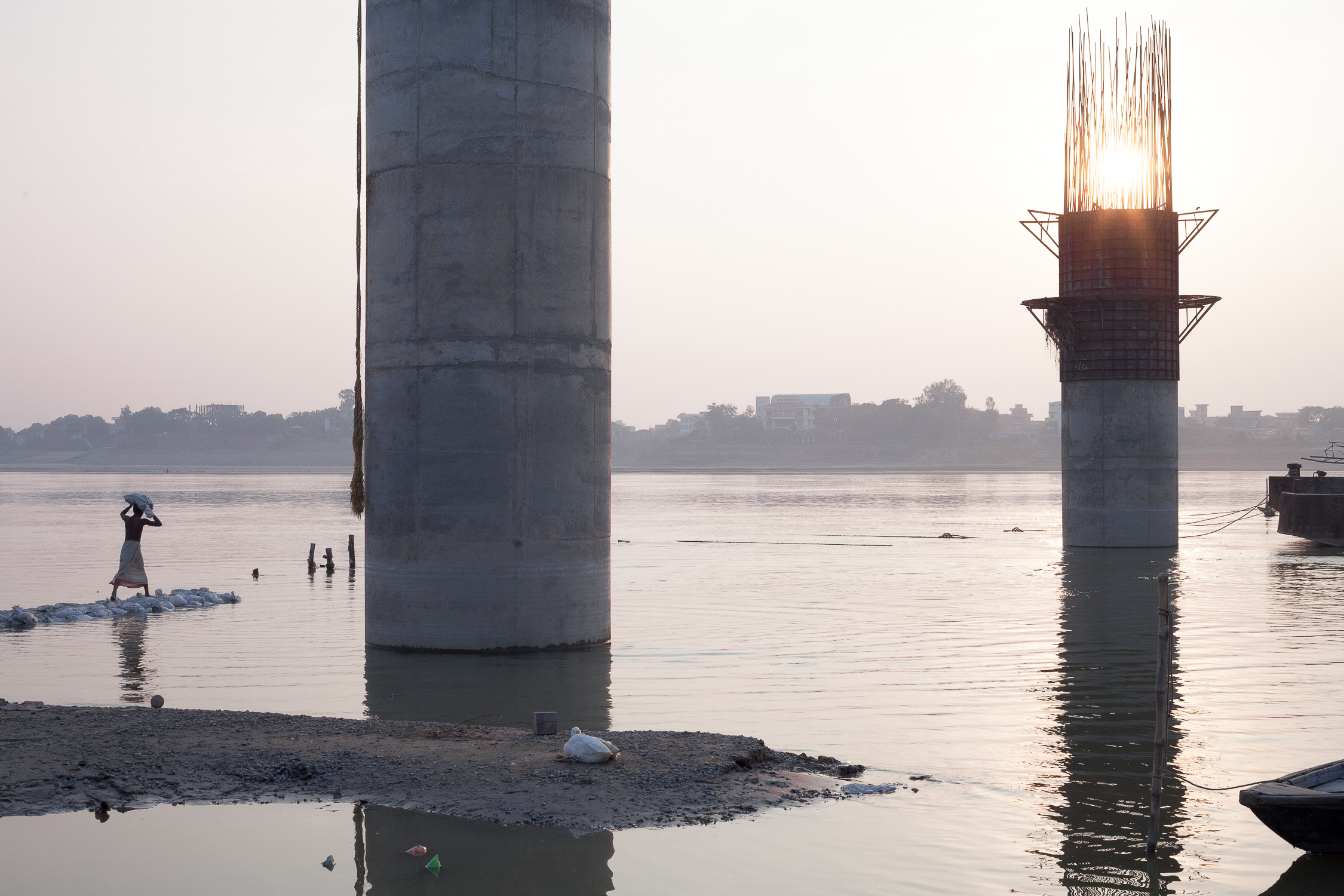 Varanasi River Crossing Architecture Photography London