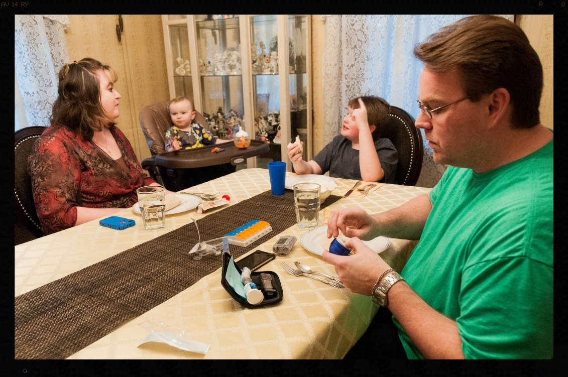 For Catie and TJ Atkins diabetes is truly a family affair. Of their nine combine parents and siblings, five have diabetes. The dinner table is both the family gathering place and a source of complex menu offerings and calculations. For Catie it takes commitment and courage to come home from work every day and prepare three dinners, one for TJ, and one for her and one for the kids. For TJ it took a major event at 40 to help him find the courage to live his life in control. His message to all diabetics, especially younger ones, “pay attention to what it takes to be in control; otherwise you will end up like me with a heart attack at 40”. For the Atkins family, courage is also a family affair. 