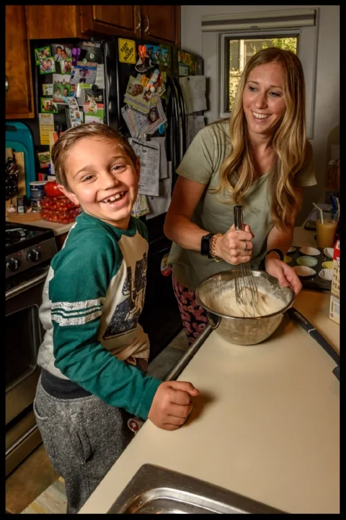 On the surface, Max, who is now 7 and was diagnosed with T1 diabetes when he was 4, lives a pretty normal life. However, for Katie and his family, it is not the same normal that most of us know. Max is obsessed with baseball, and anytime he goes anywhere, including to see his favorite team, the Mets, his parents have to pack medical supplies he needs to access and use multiple times per day, including emergency supplies. Max loves to play sports and run around like every other kid, but he hates that at times he has to stop in the middle of play to check his sugar and treat as necessary with insulin (if high) or juice (if low). For Max and Katie, it takes the most courage to try to find a carefree time: enter, dessert on Friday nights! Making and eating dessert on Friday nights is a moment Max looks forward to every week, an opportunity for him to enjoy being a kid.
