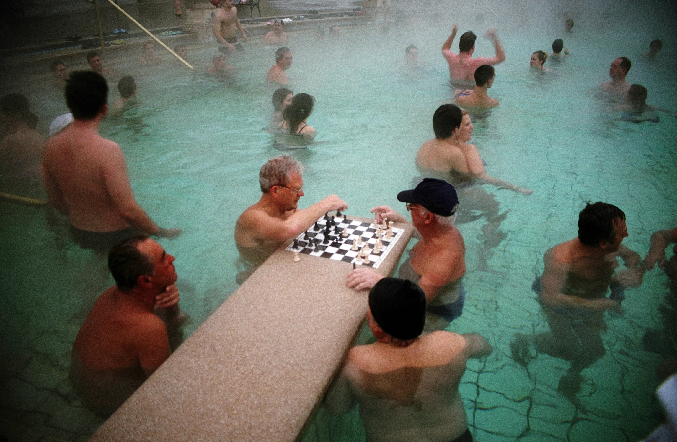 Bathers at Széchenyi Baths, Budapest