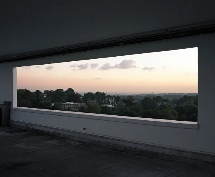 Rooftop, Highpoint I, Highgate, designed by architect Berthold Lubetkin